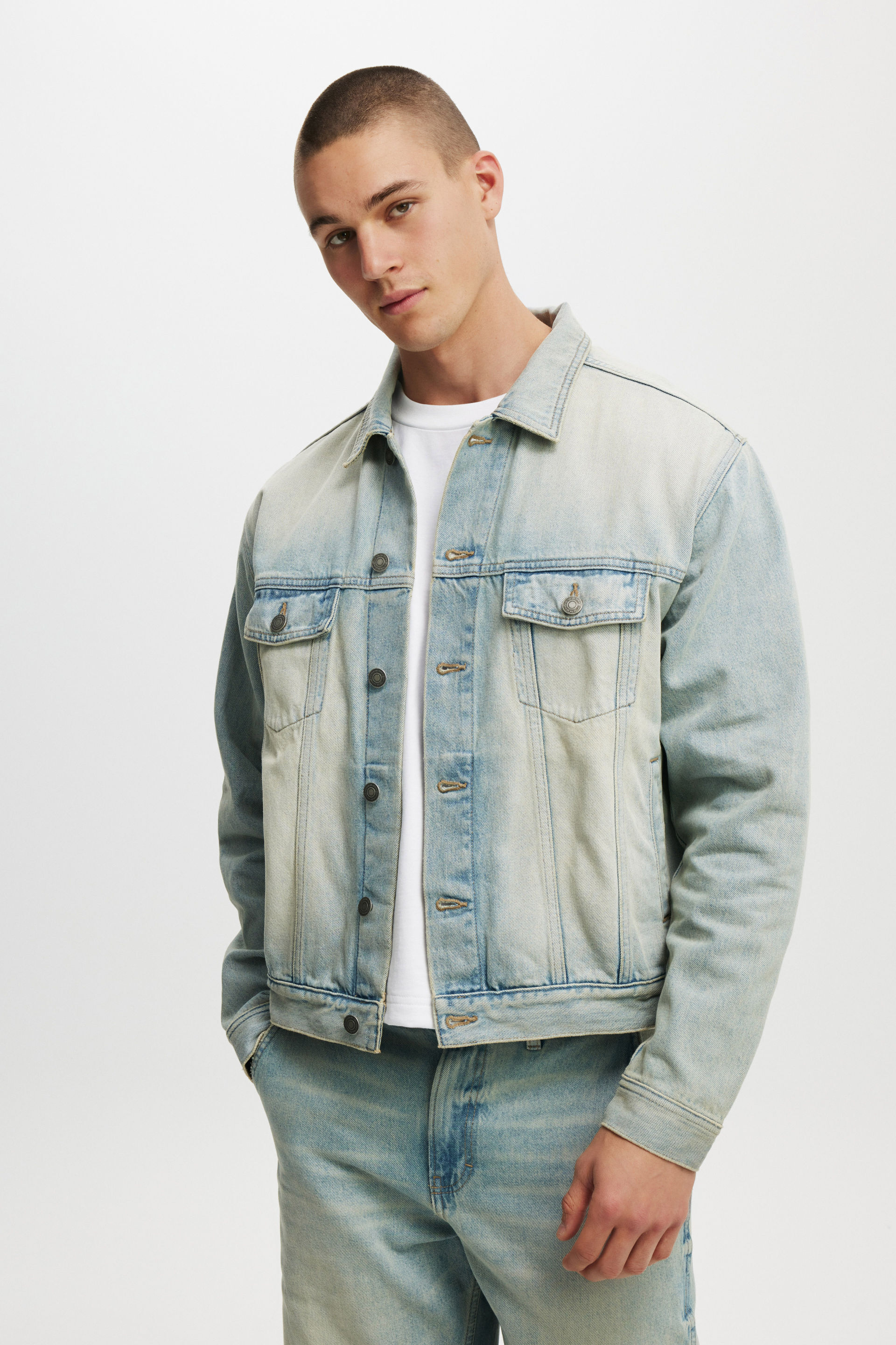 Oversized Trucker Jacket halen blue