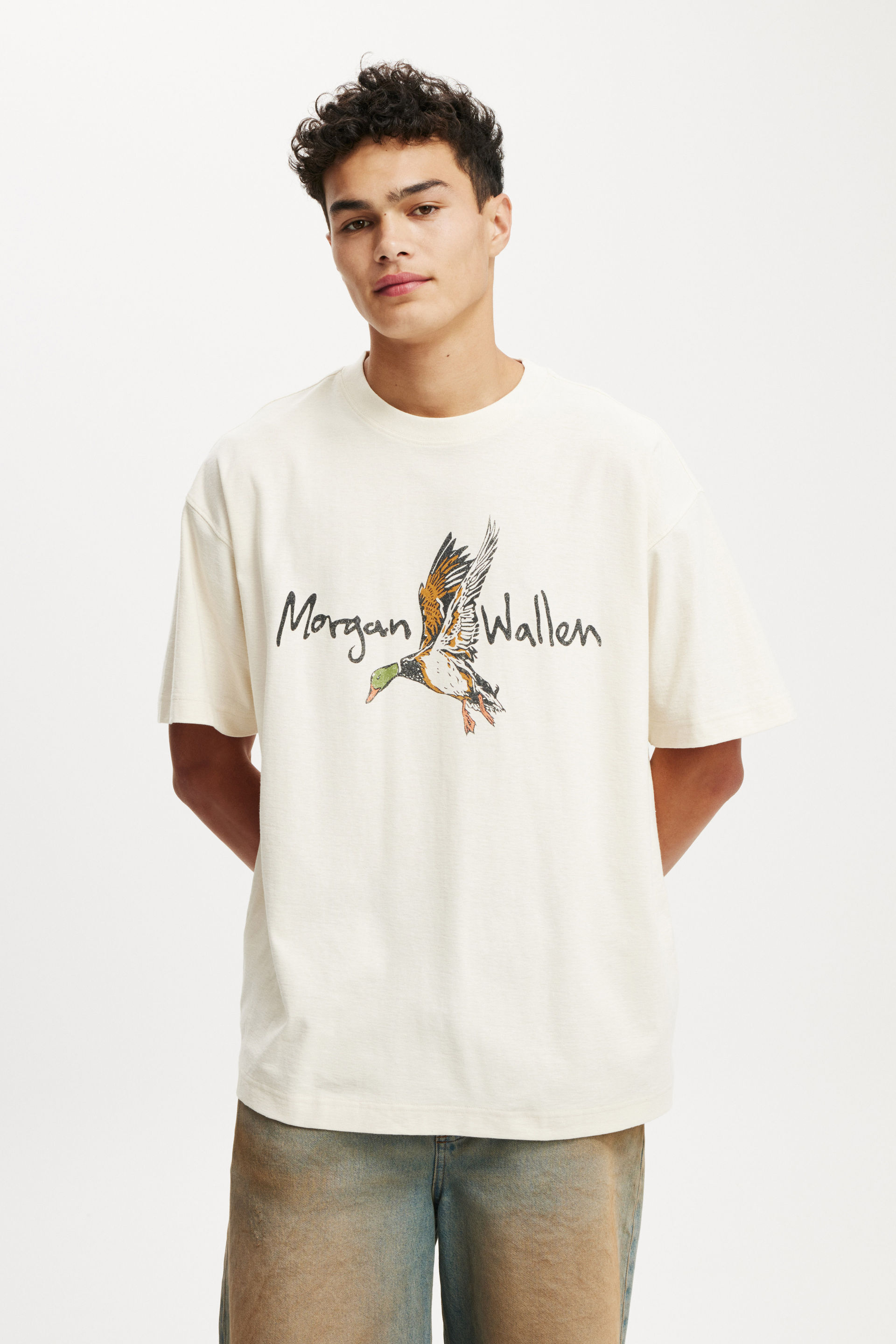 Morgan Wallen Box Fit T-Shirt lcn bra creampuff / morgan wallen ducks