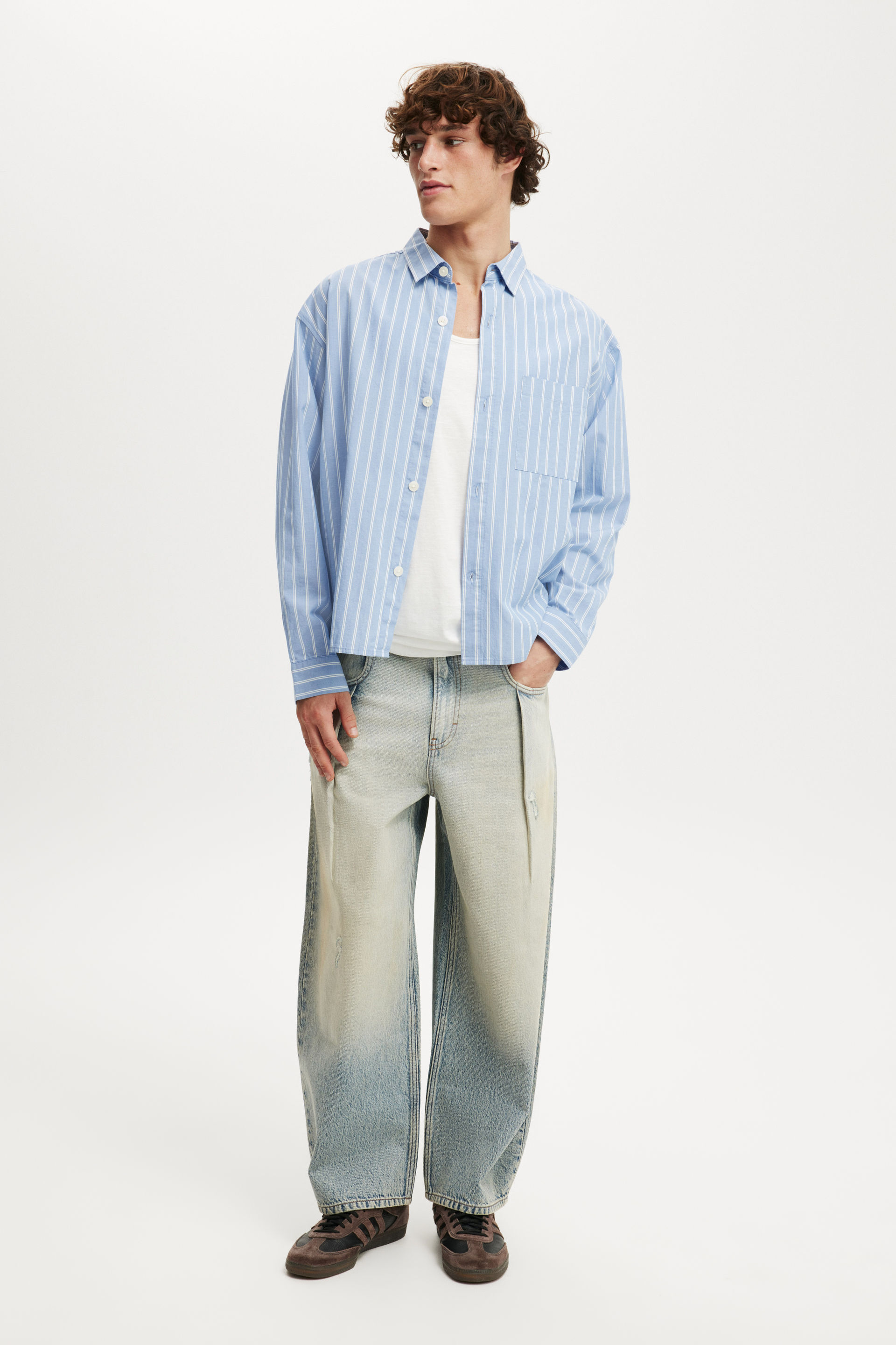 Baggy Balloon Jean pleat rampage blue
