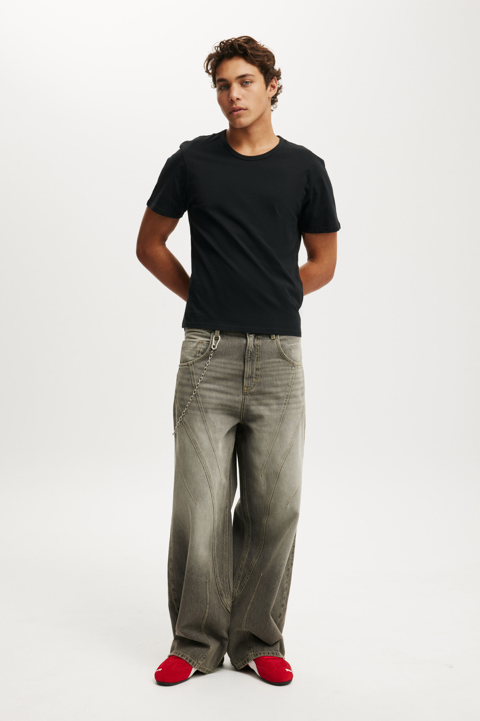 Super Baggy Balloon Jean seam steel grey