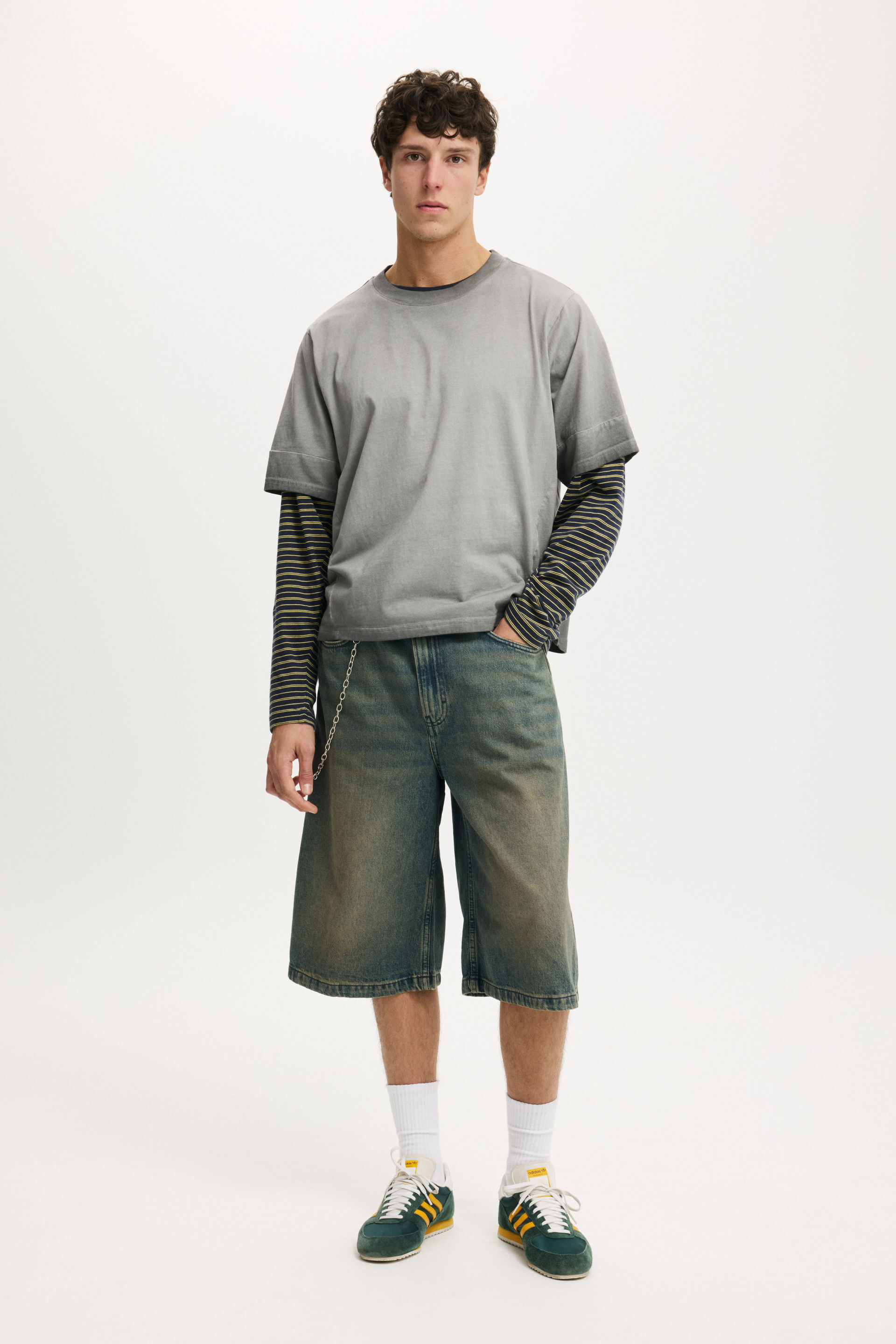 Super Baggy Jort y2k washed blue