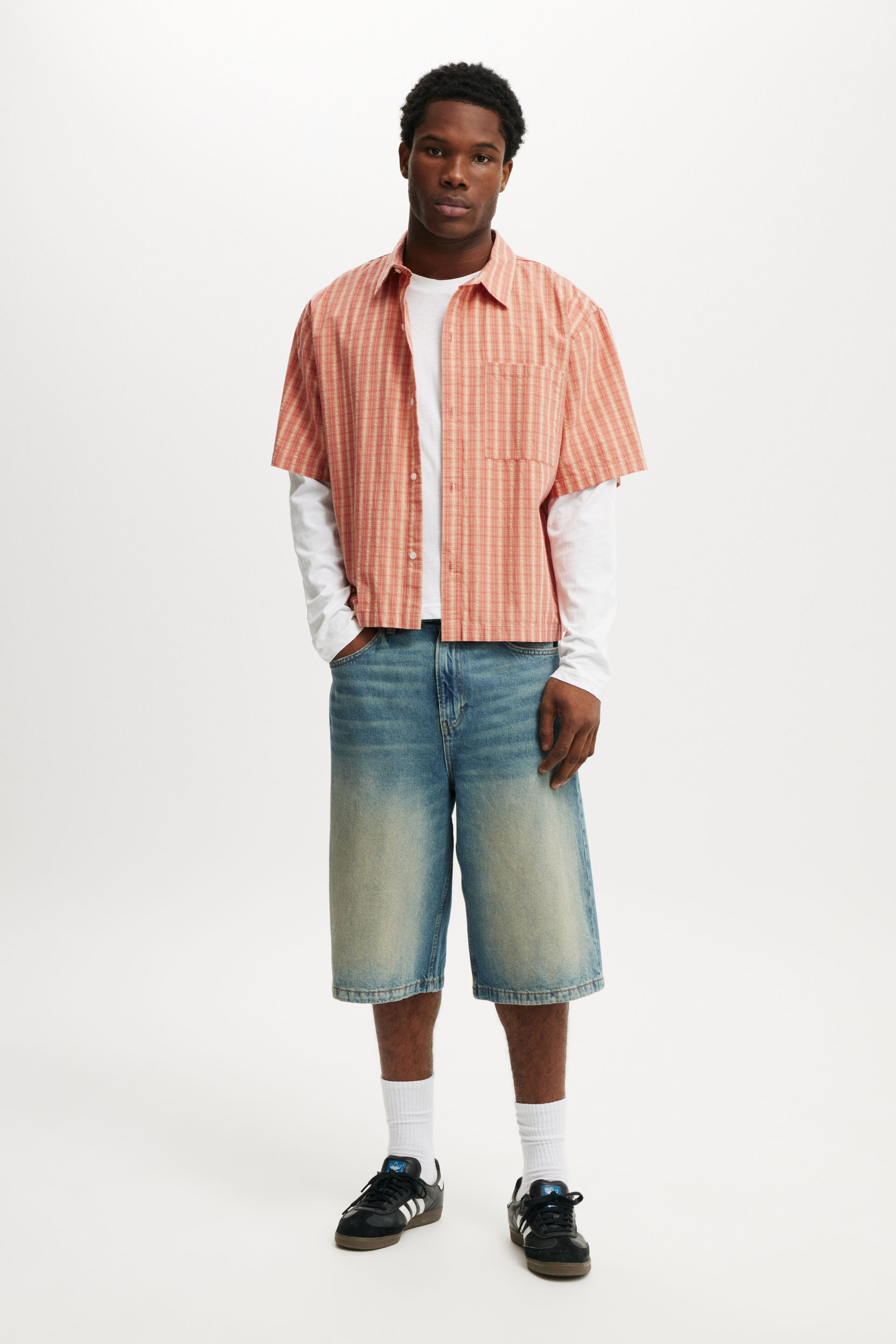 Super Baggy Jort vertigo blue