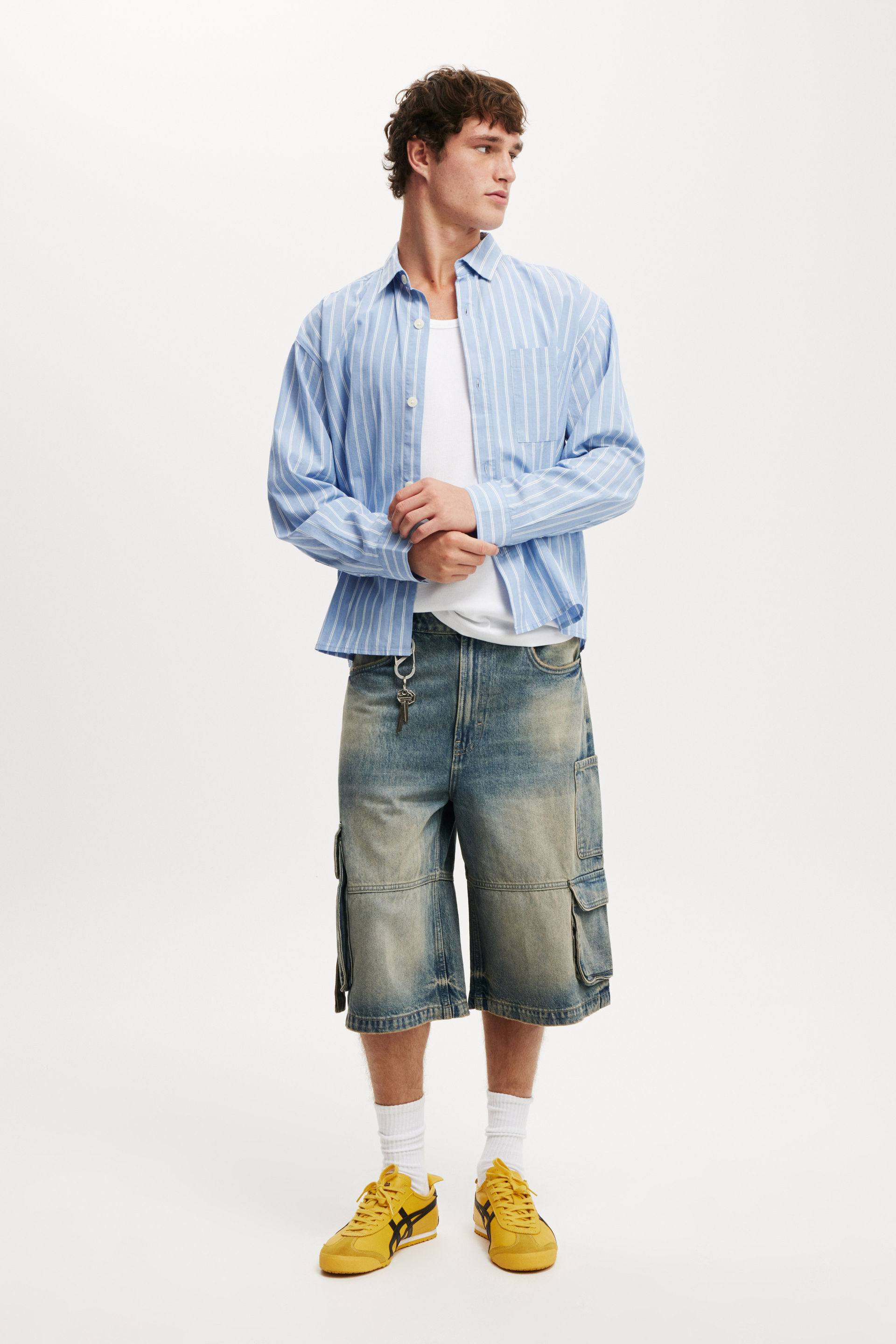 Super Baggy Jort cargo sandstorm blue