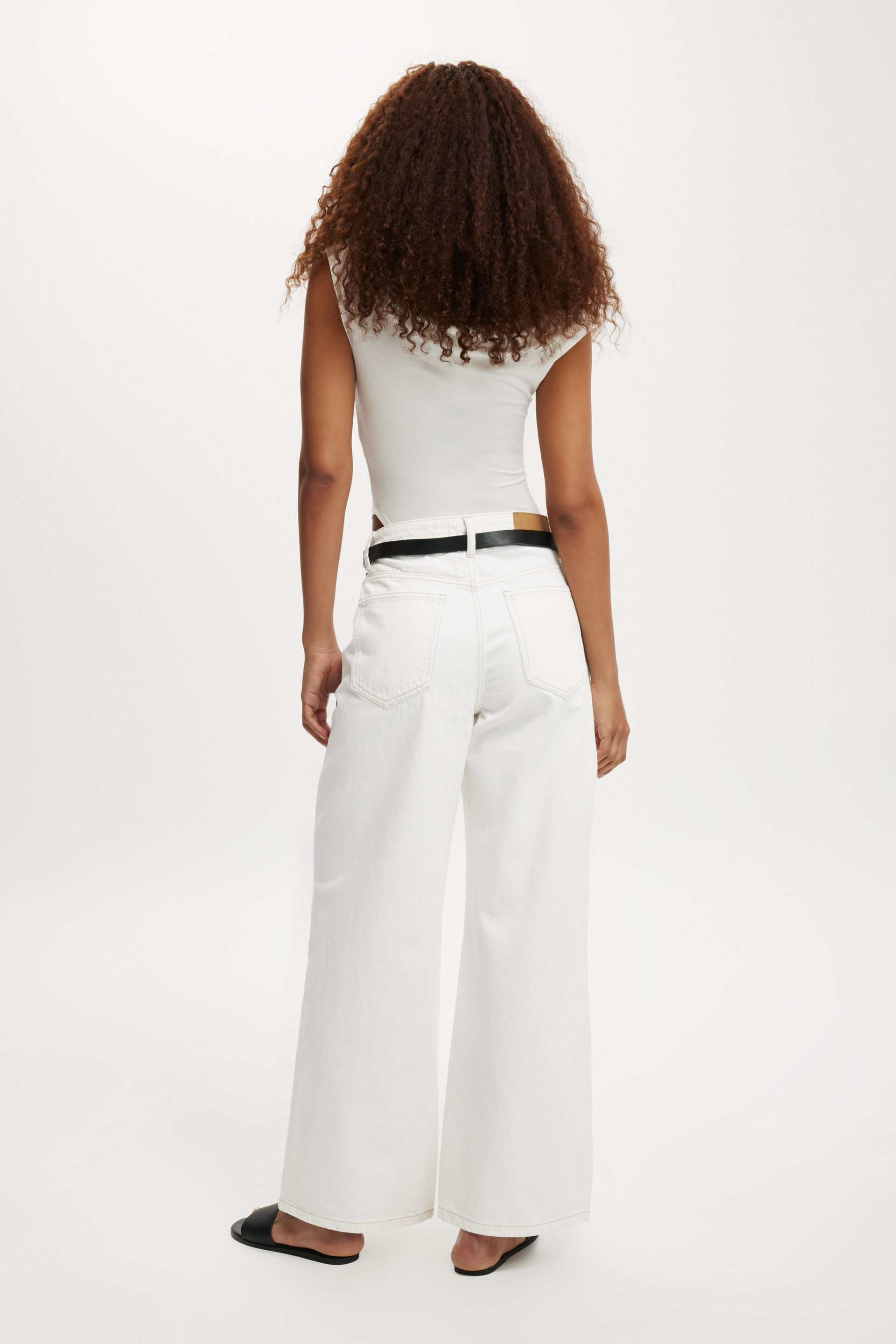 Relaxed Wide Jean vintage white