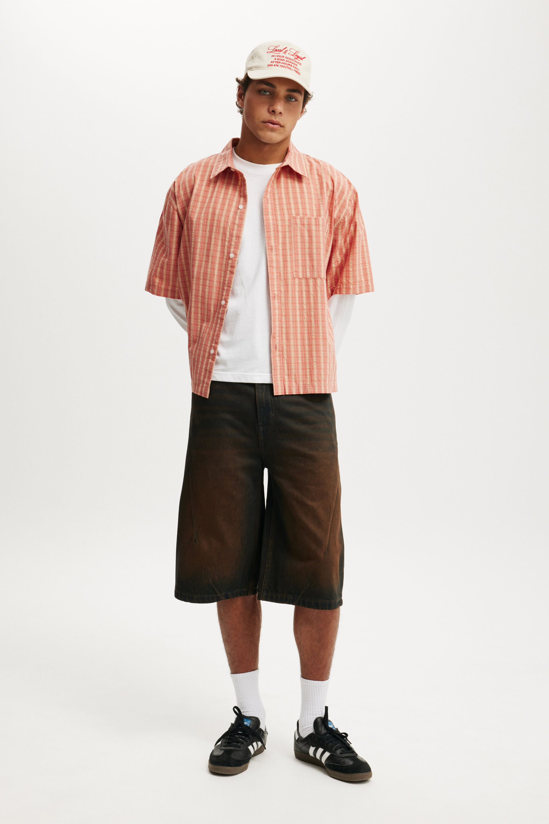 Super Baggy Jort y2k washed brown