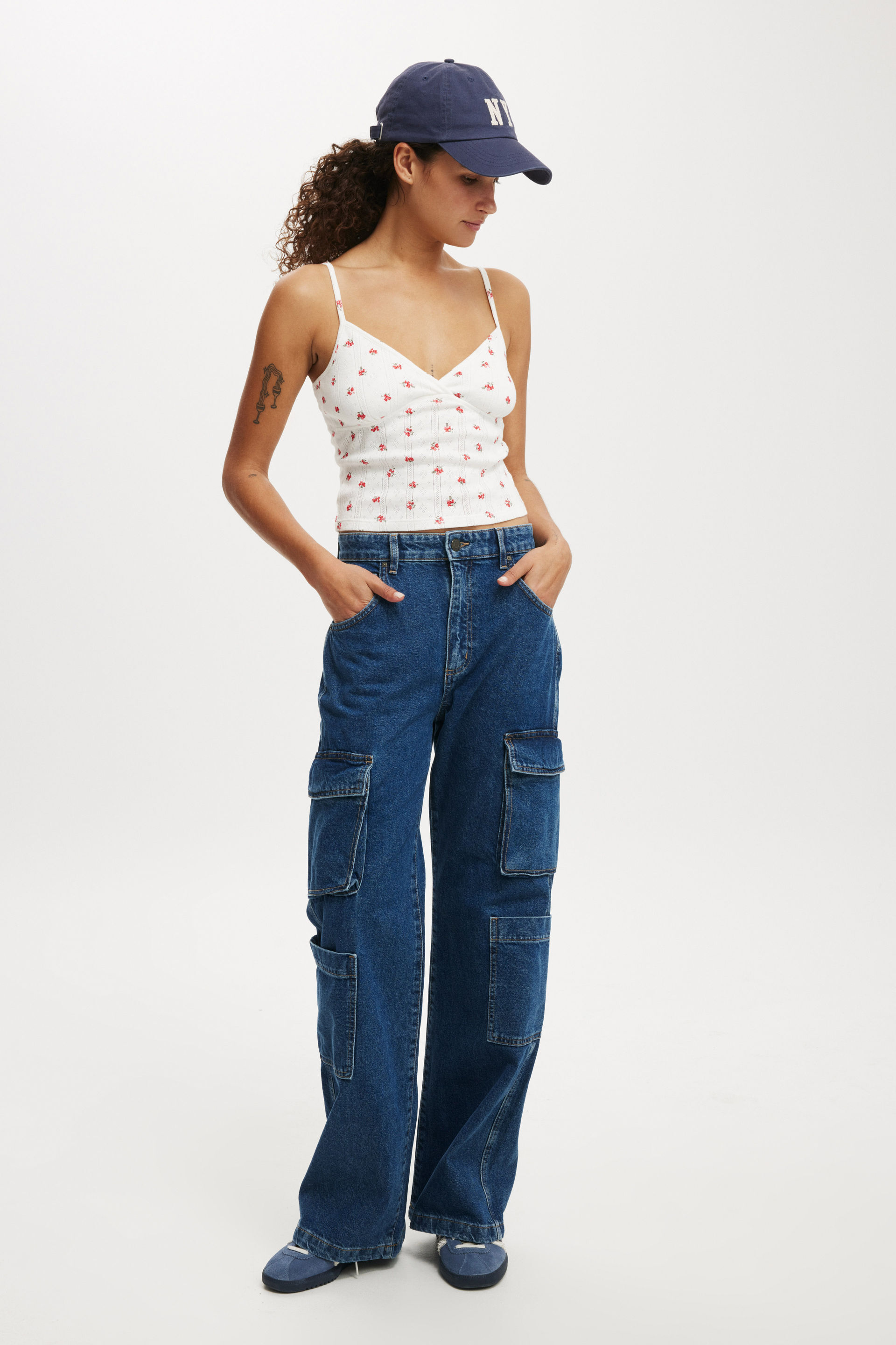 Cargo Wide Leg Jean nordic blue