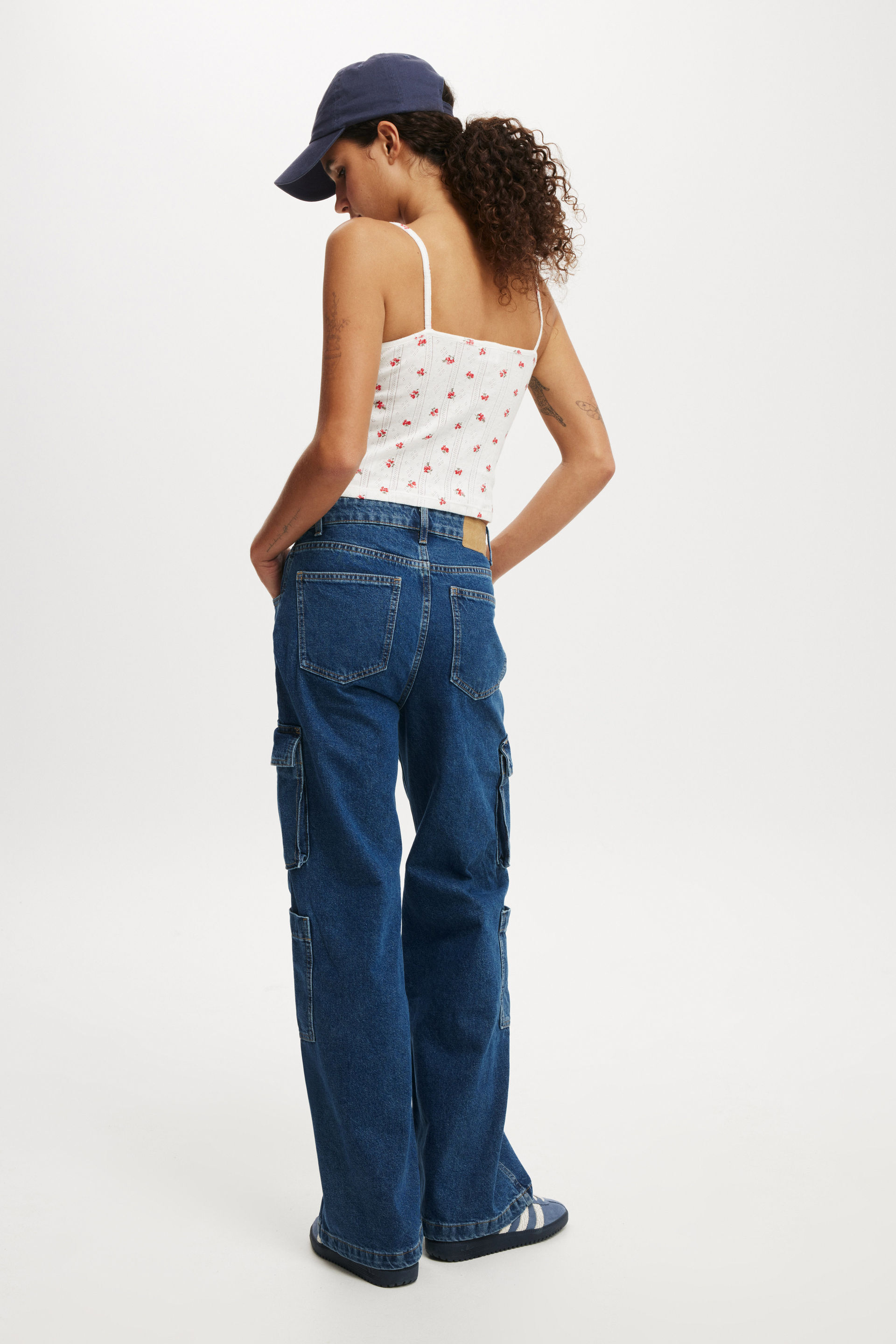 Cargo Wide Leg Jean nordic blue
