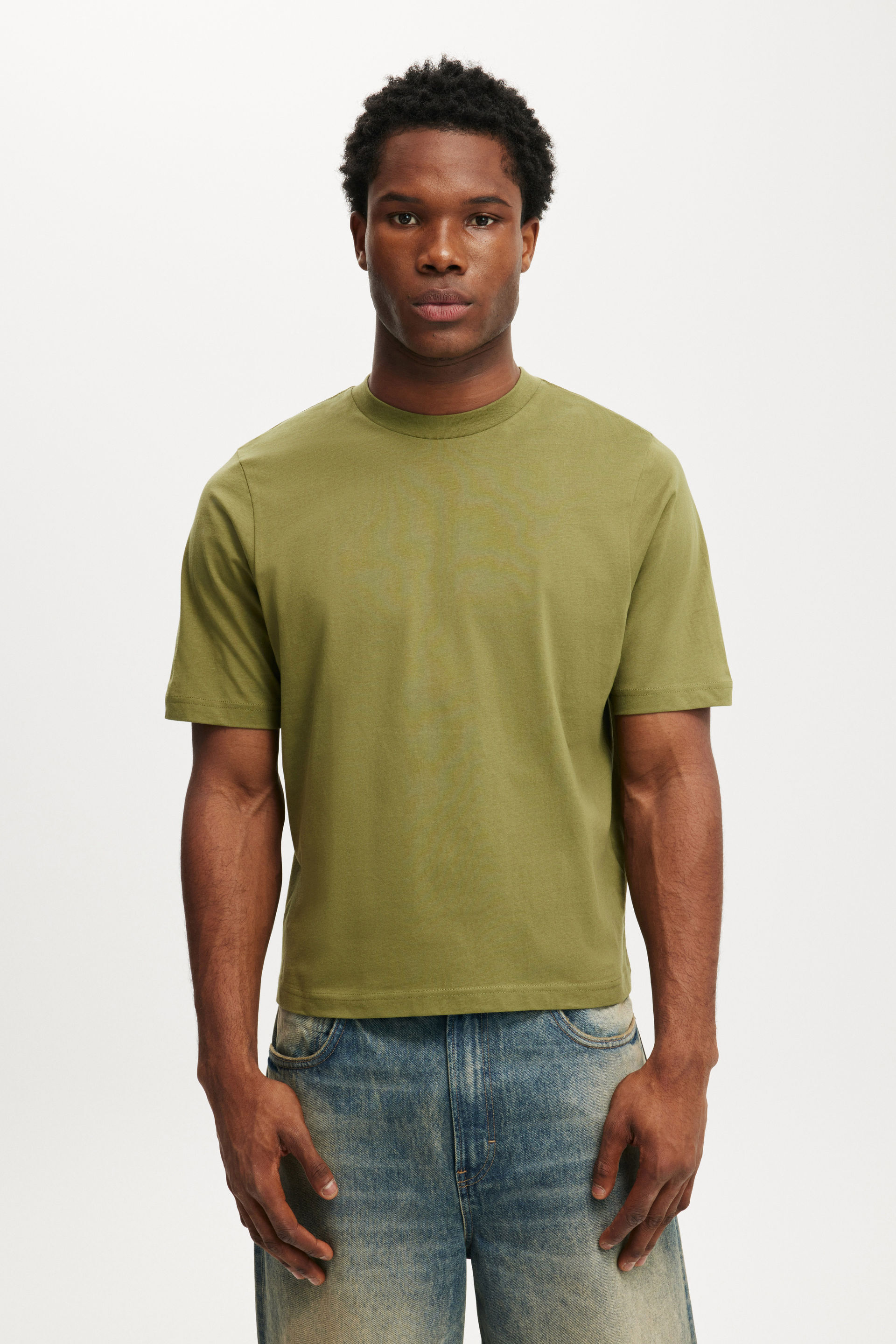 Cropped Fit T-Shirt grass green