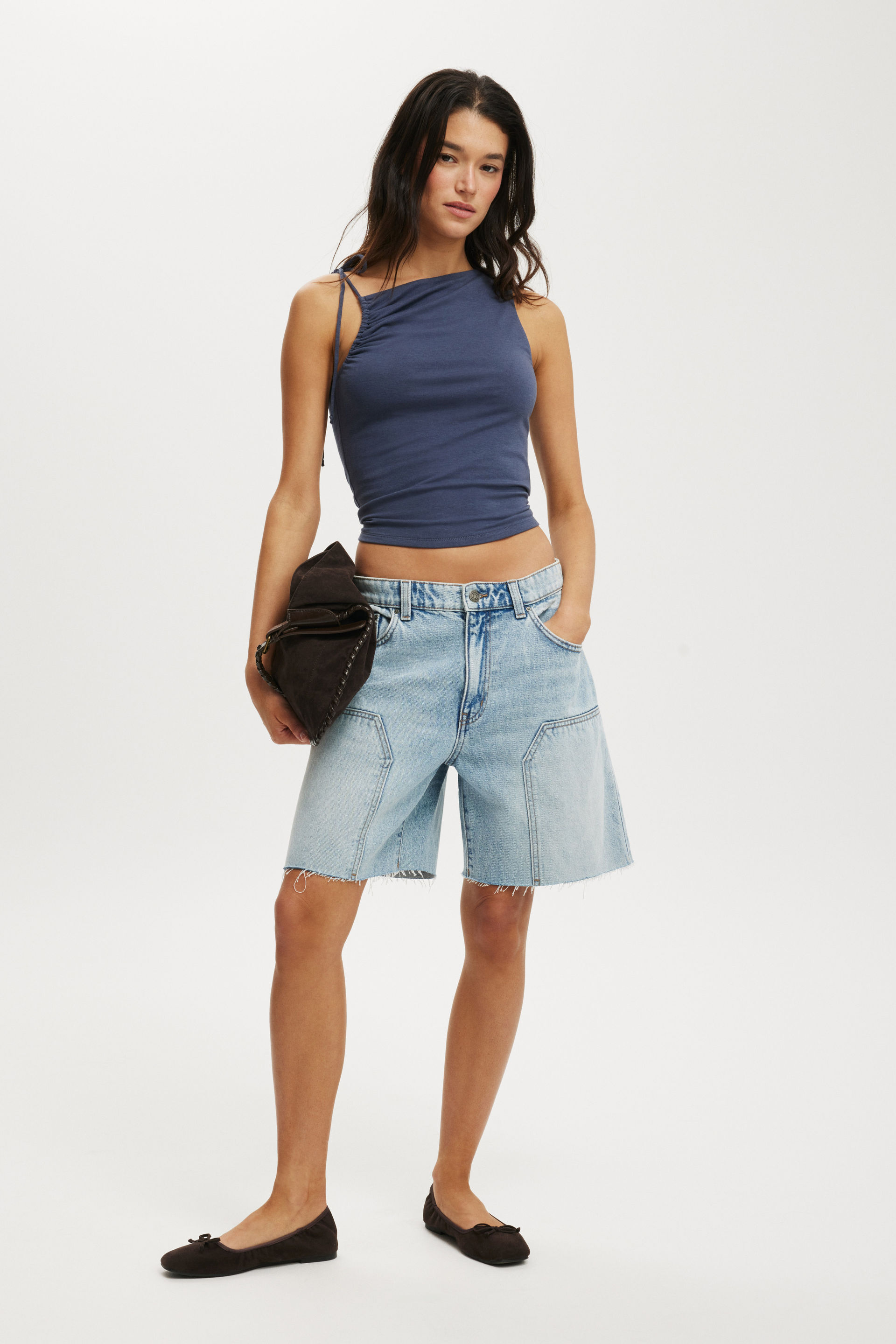 Relaxed Denim Short carpenter rush blue