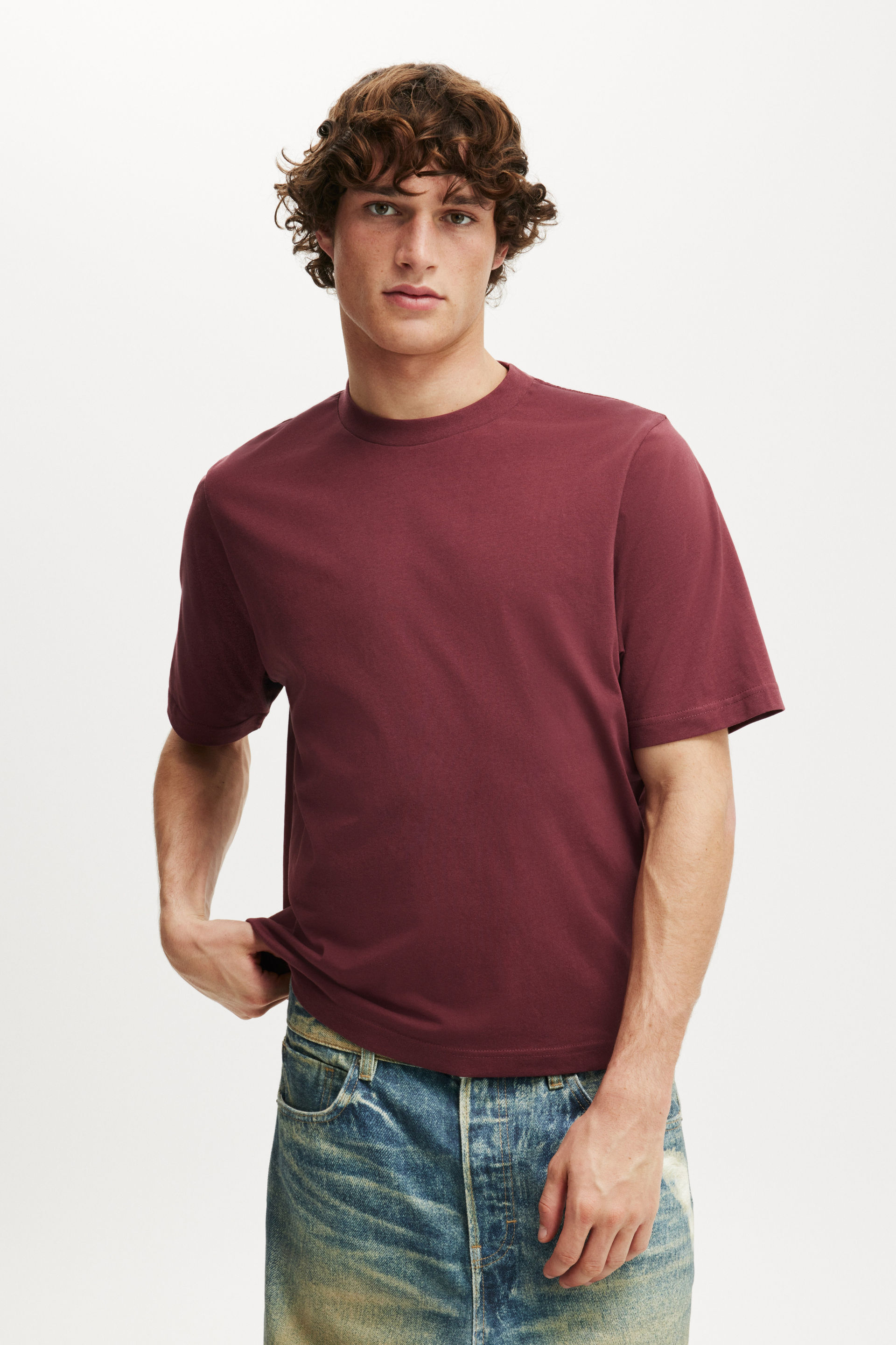 Cropped Fit T-Shirt zinfandel