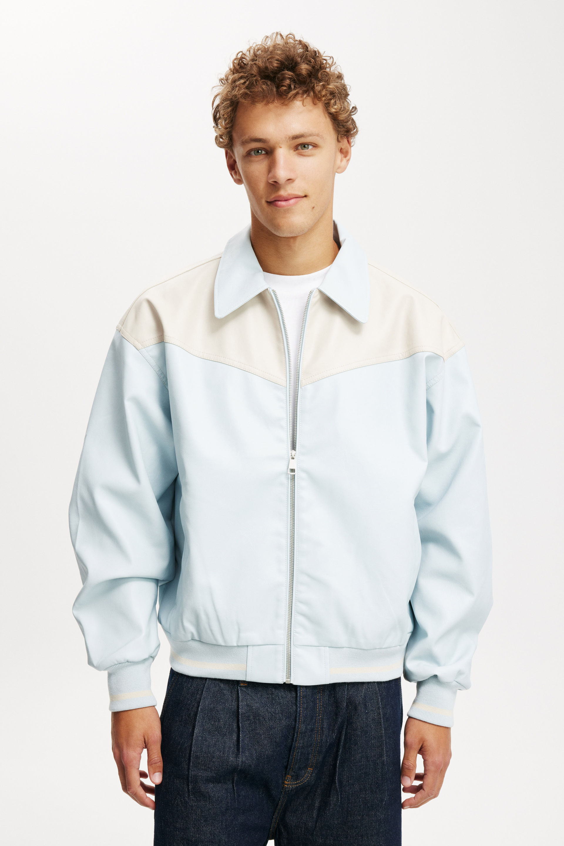 Faux Leather Western Jacket ice
