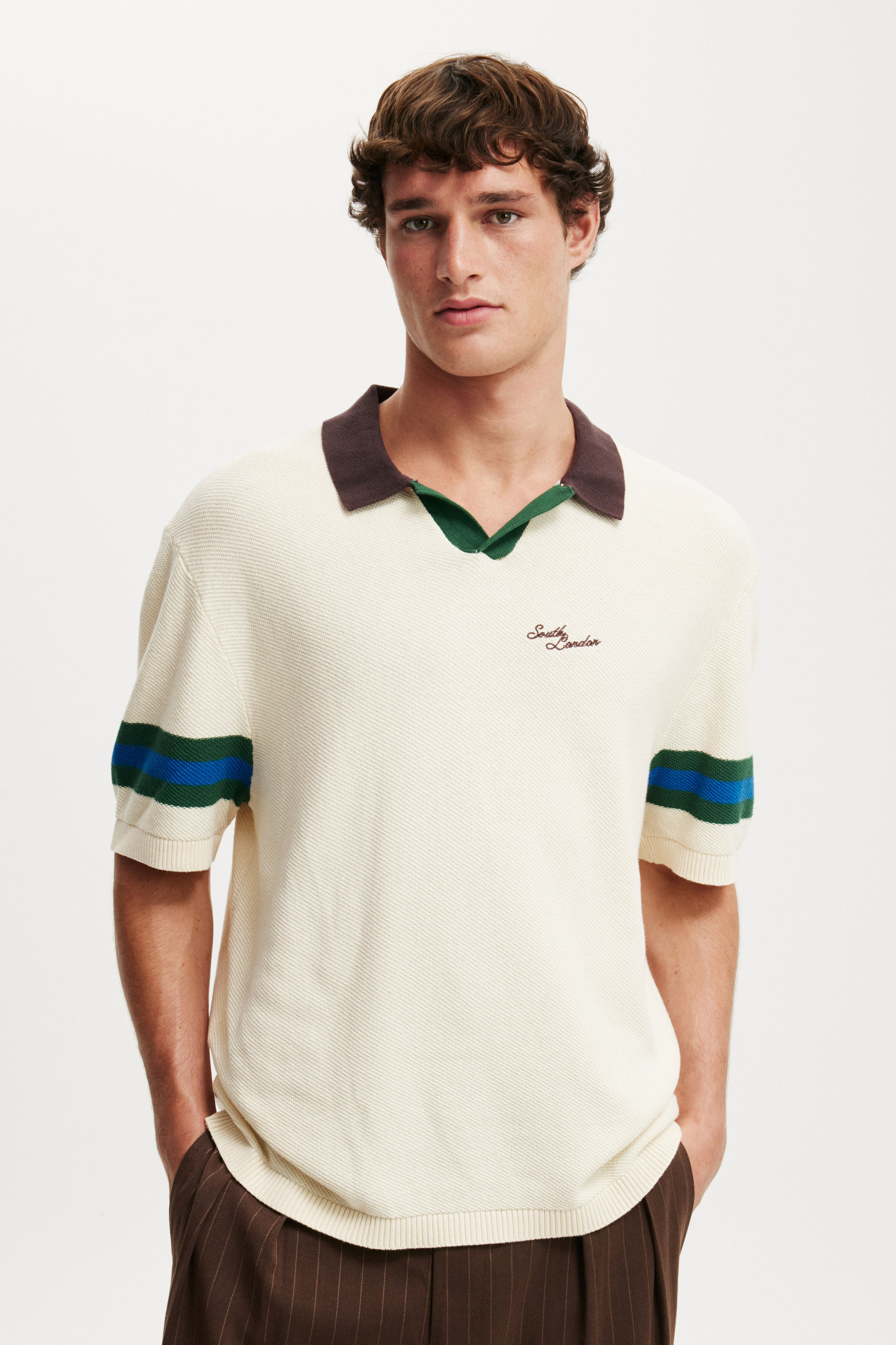 Knitted Football Jersey off white