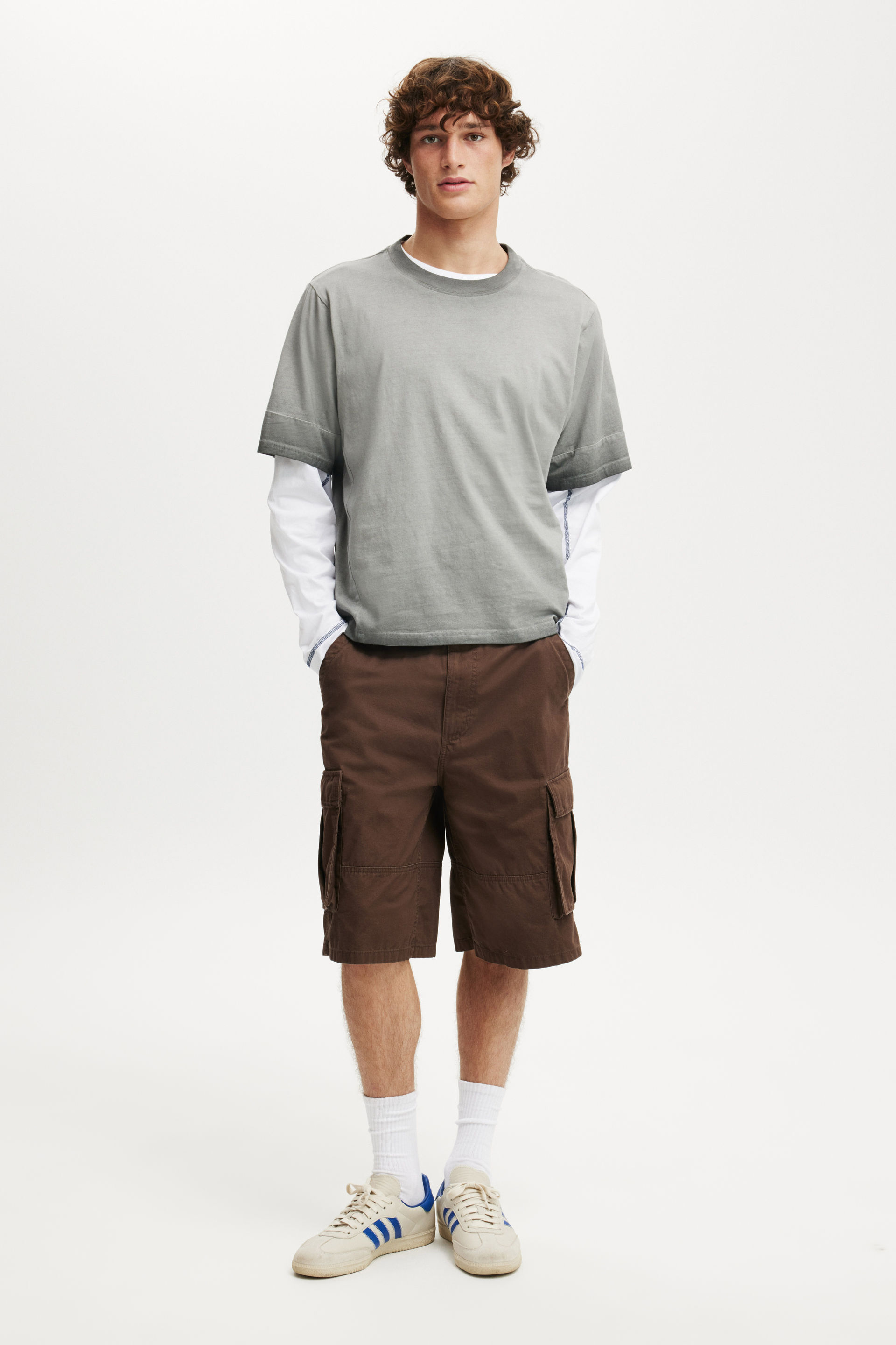 Baggy Cargo Short chocolate twill