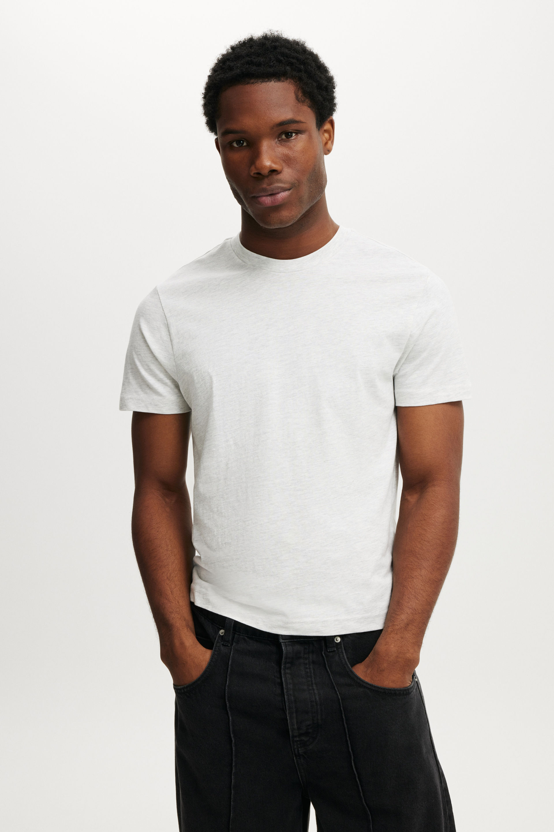 Slim Fit T-Shirt white marle