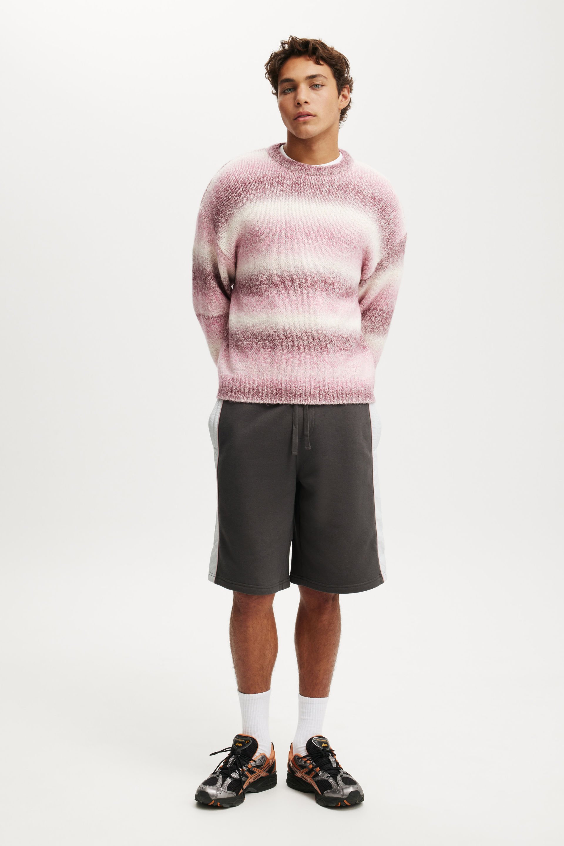 Super Baggy Fleece Short faded slate / vintage white