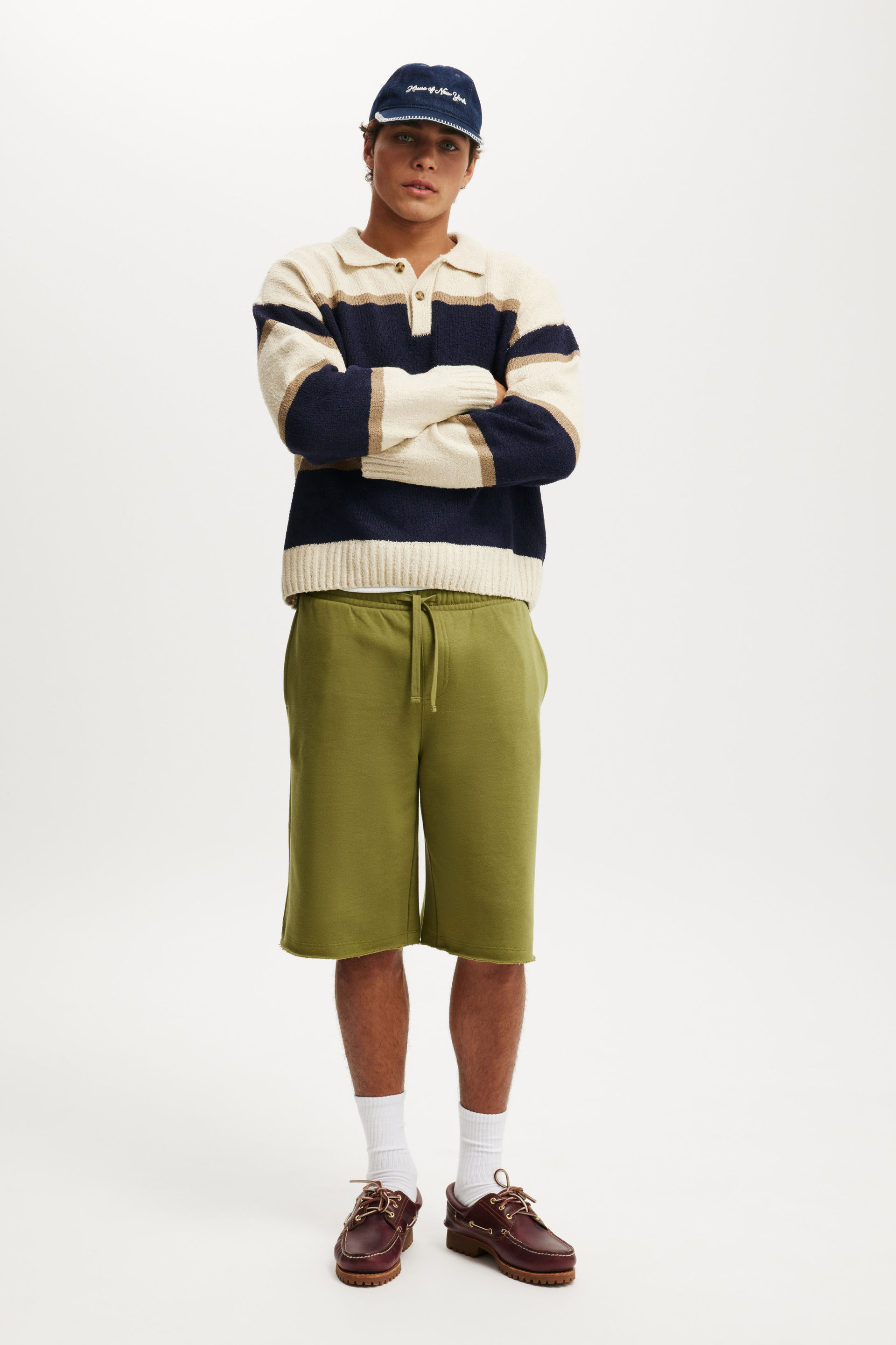 Super Baggy Fleece Short grass green
