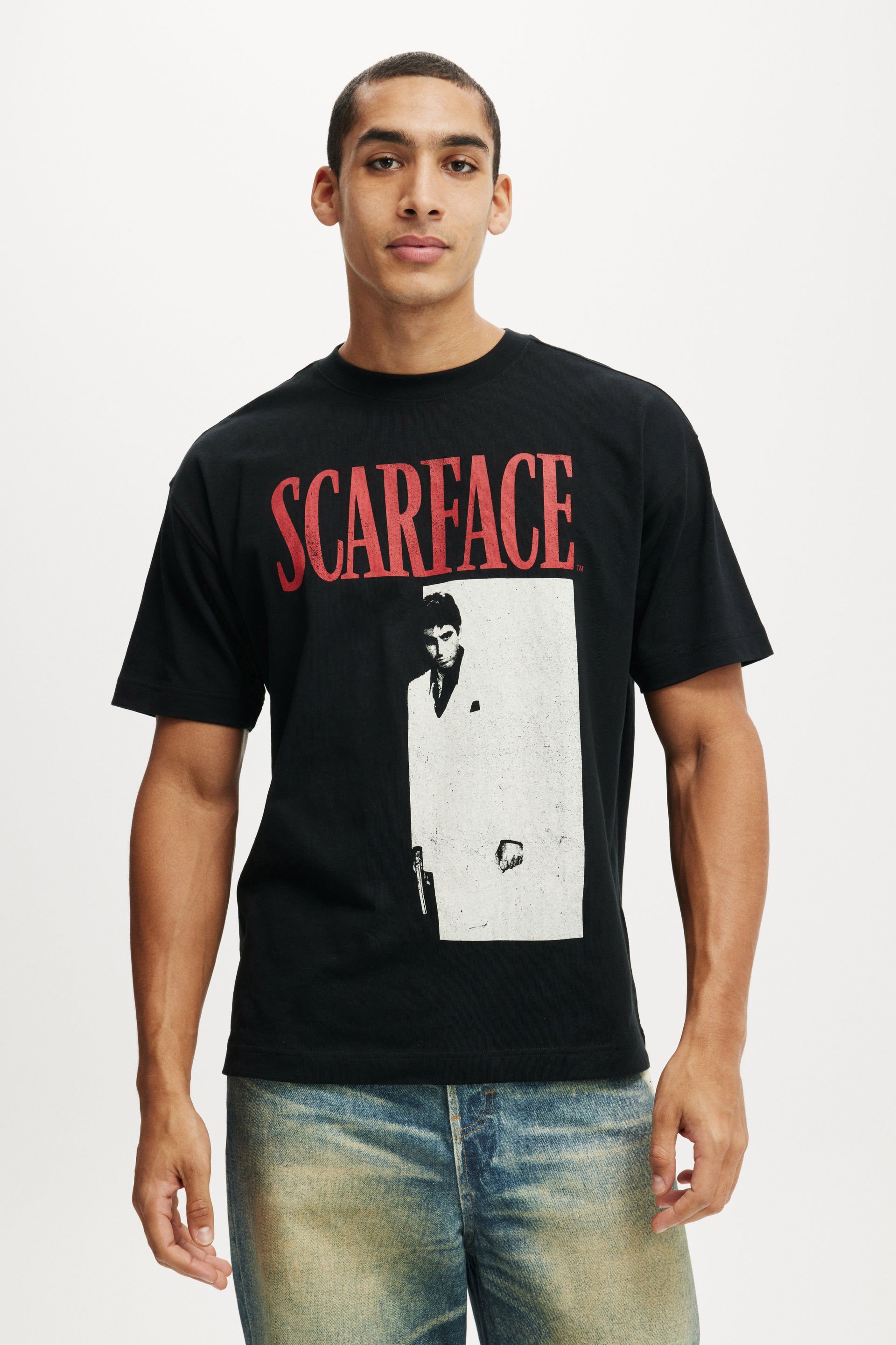 Tony Montana Scarface Box Fit T-Shirt lcn uni black/scarface-poster