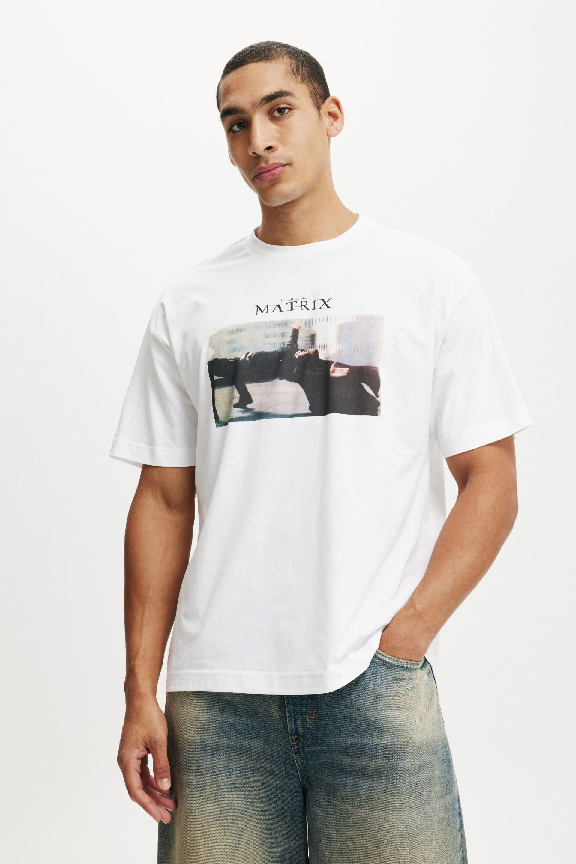 The Matrix Box Fit T-Shirt lcn wb white / the matrix - neo