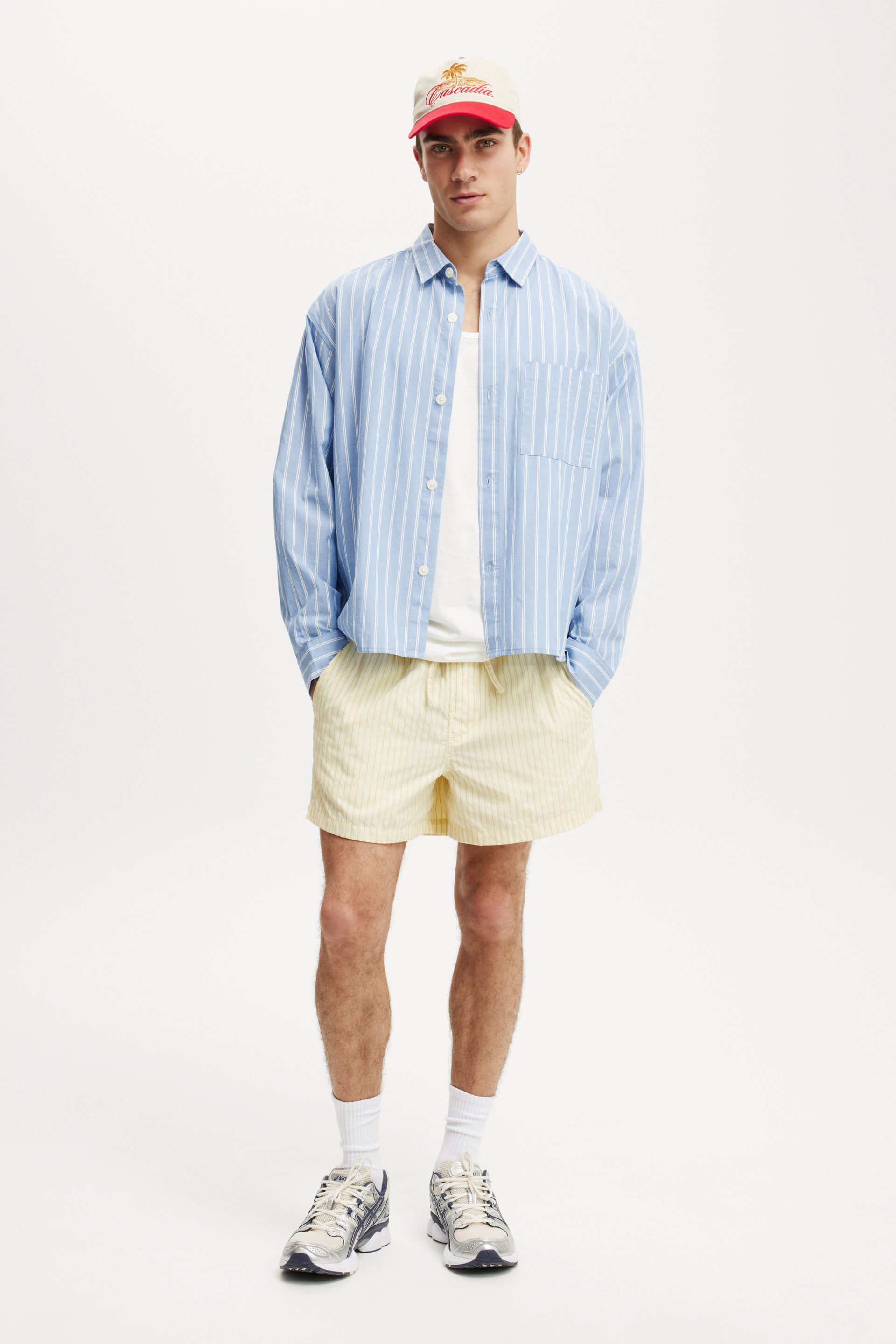Short Short yellow stripe