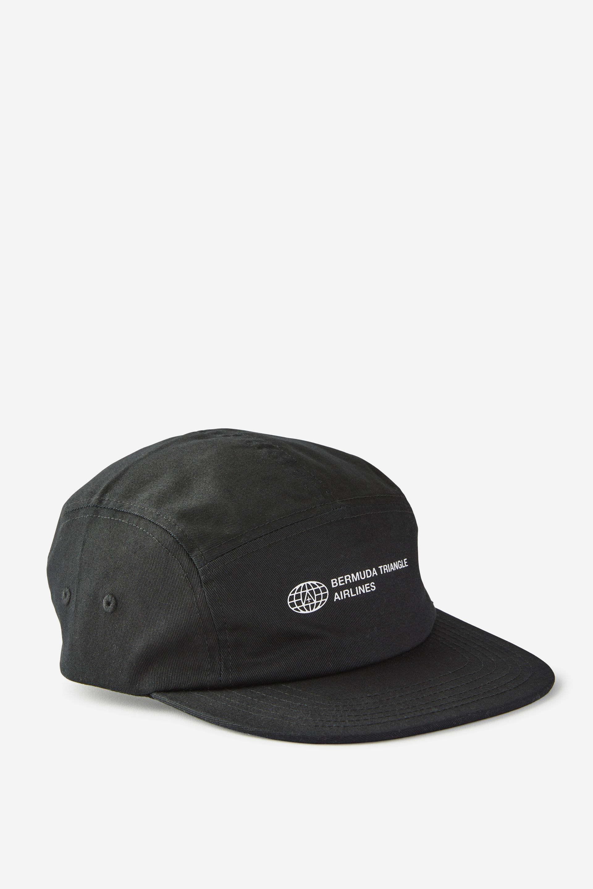 Curved 5 Panel Hat black/bermuda
