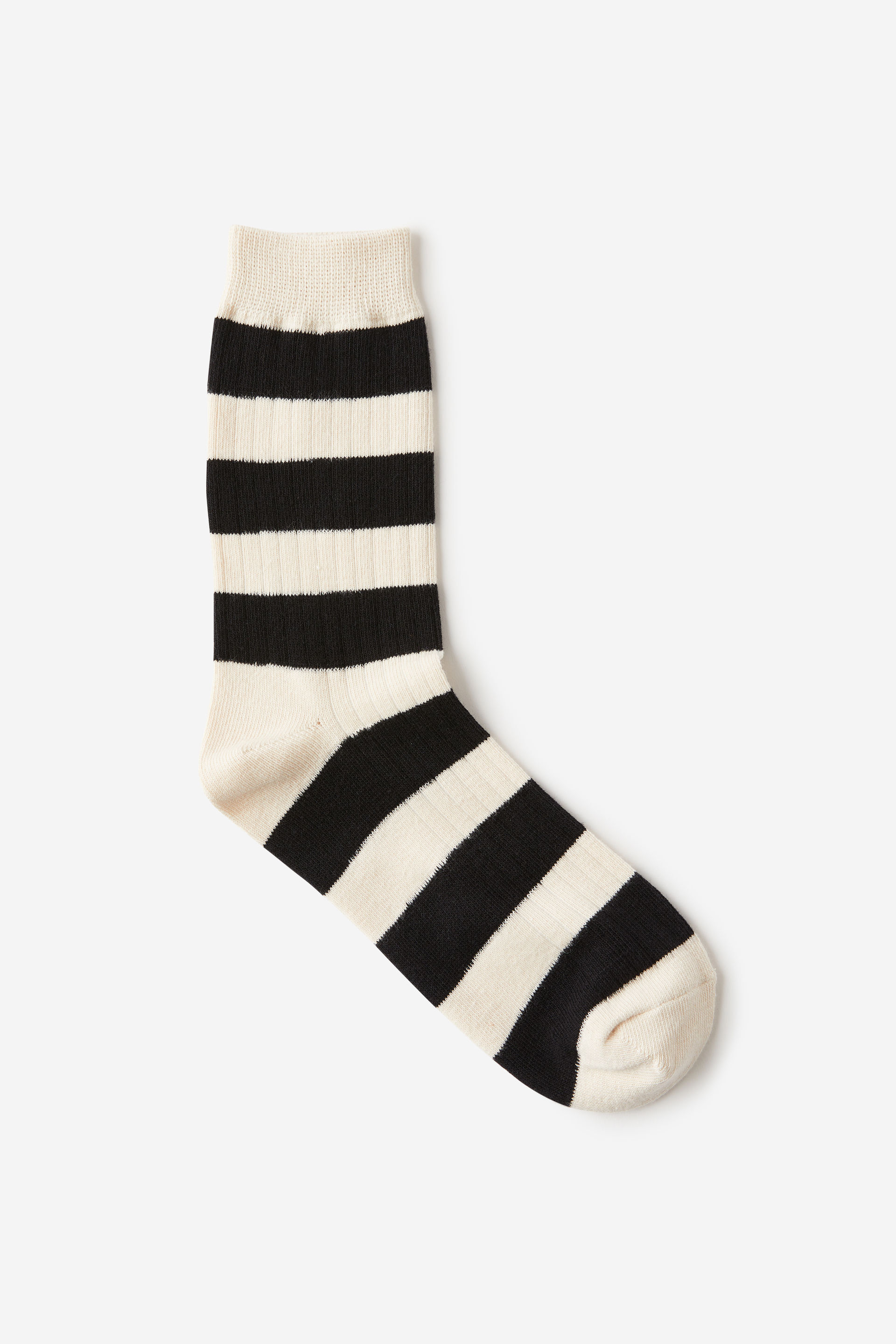 Fashion Sock bone/black big stripe