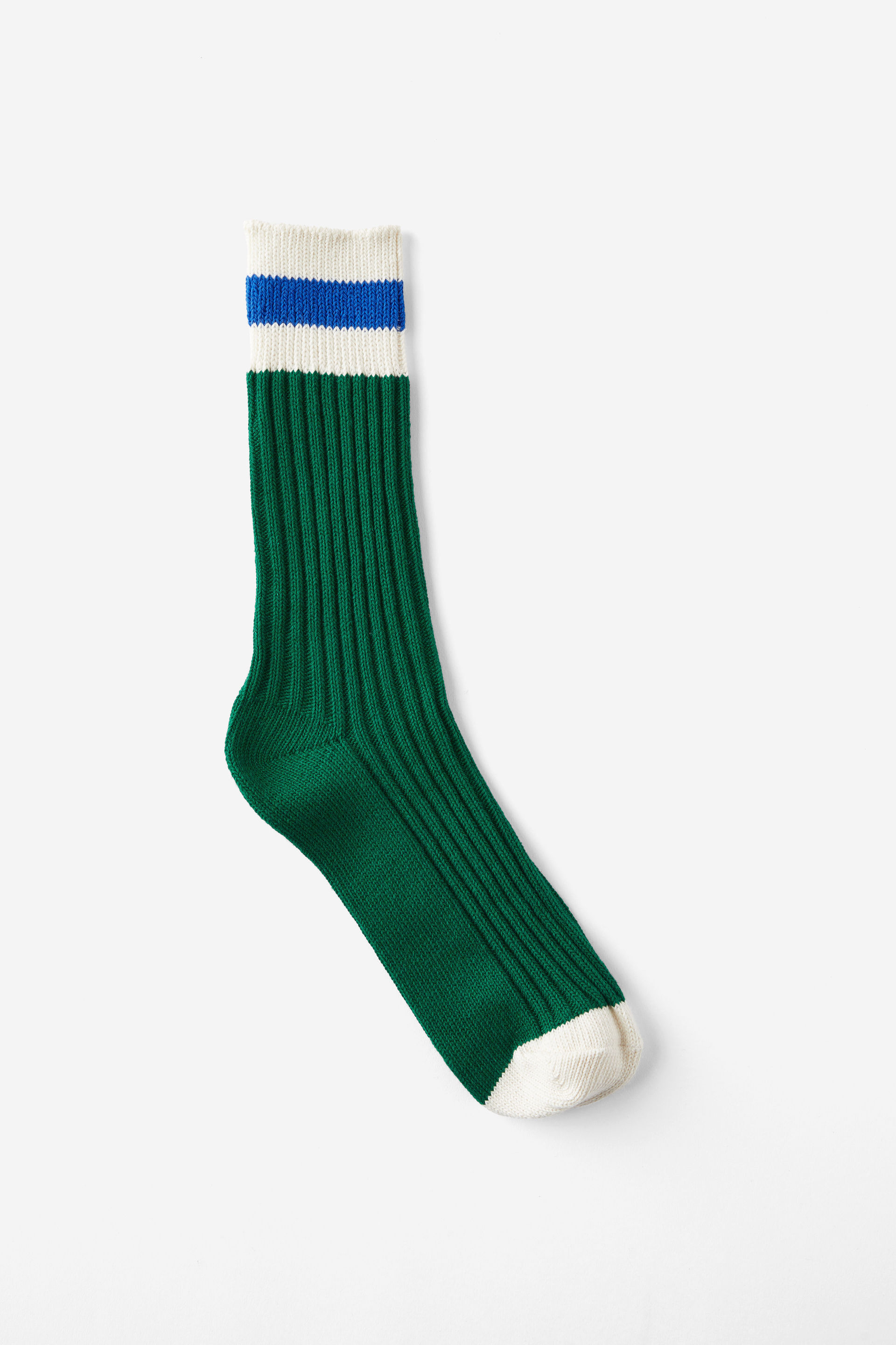 Rib Stripe Sock college green/bone/royal blue
