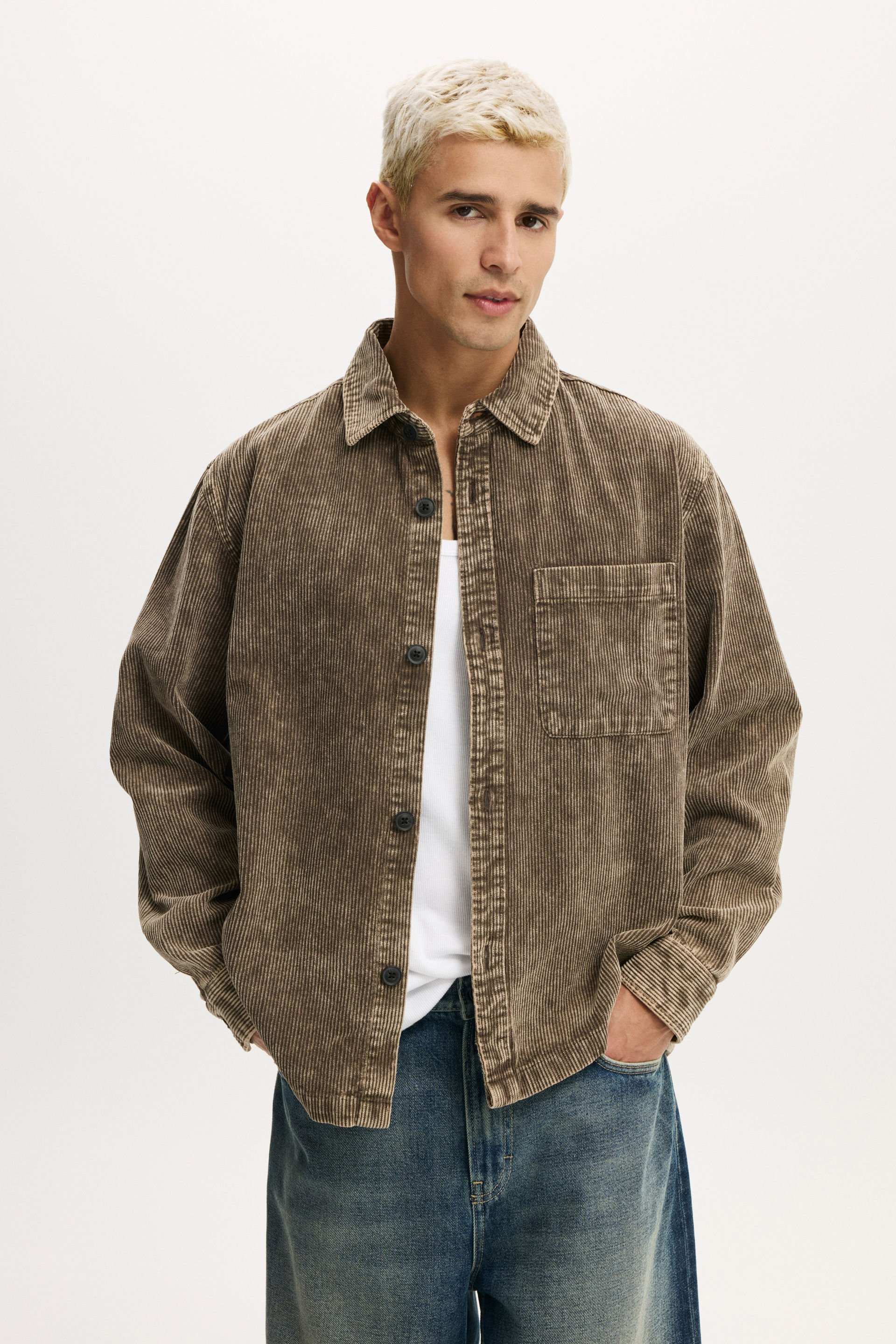 Boxy Overshirt chocolate cord