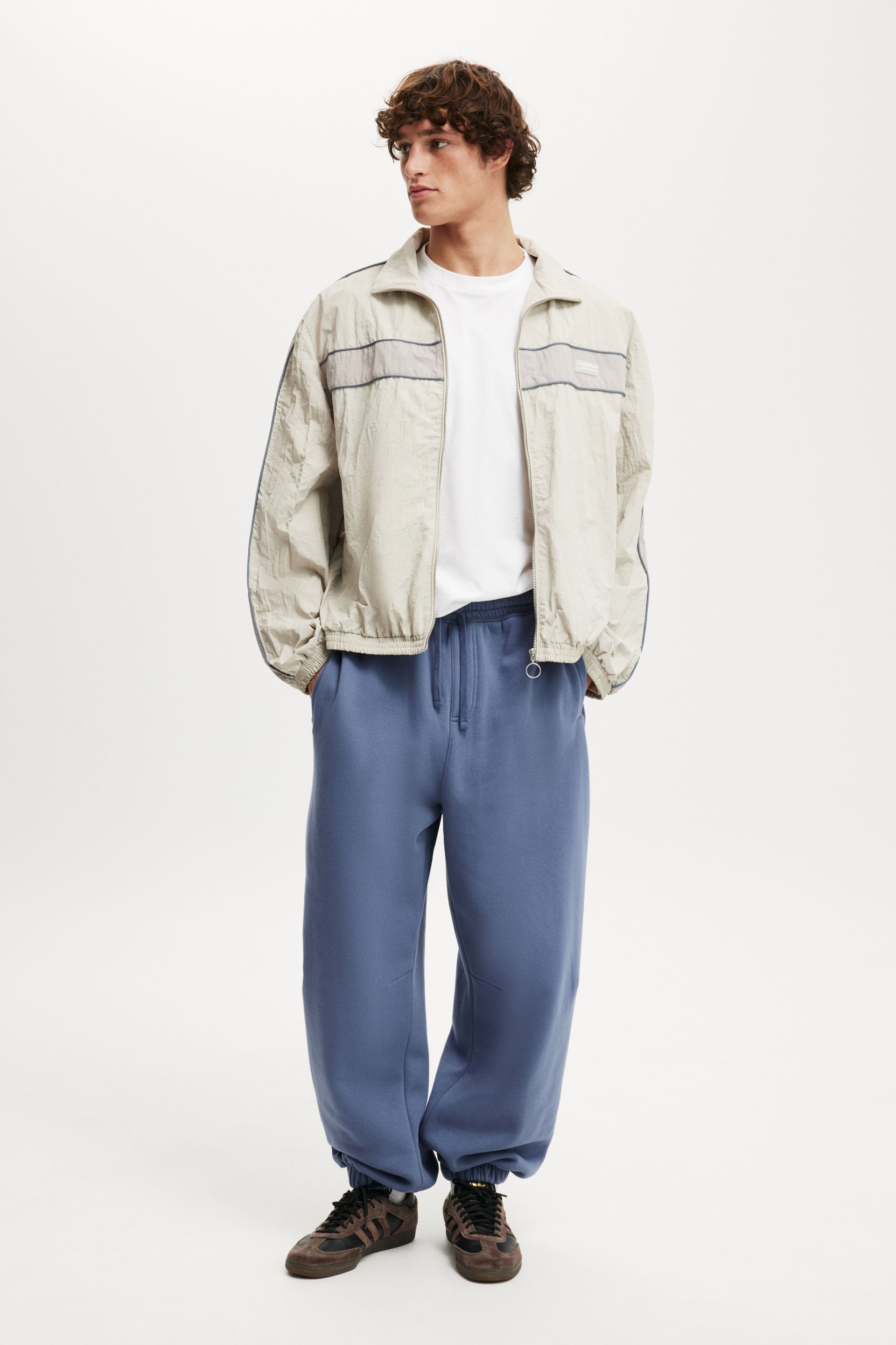 Super Baggy Cuffed Sweatpant blue slate