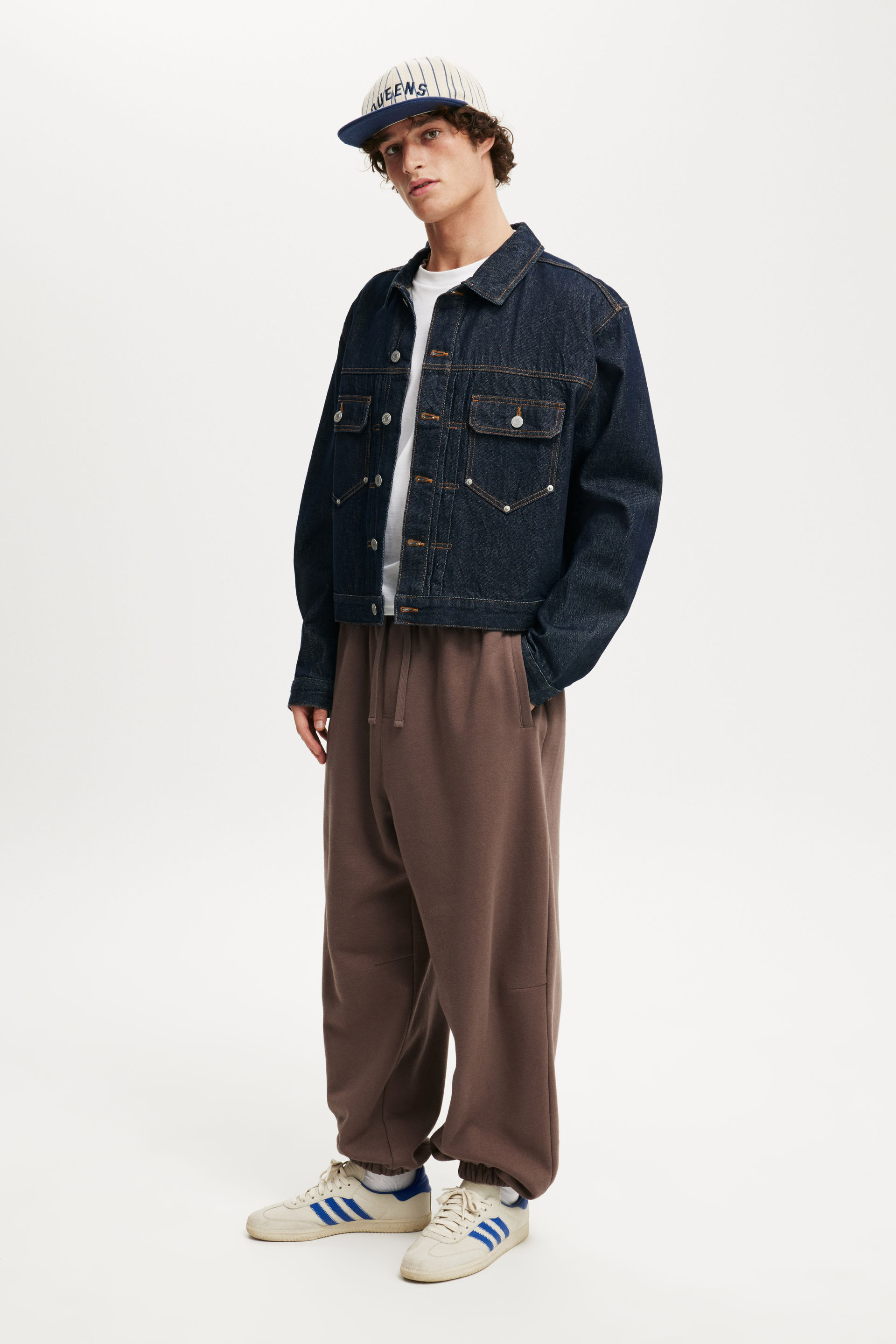 Super Baggy Cuffed Track Pant washed chocolate