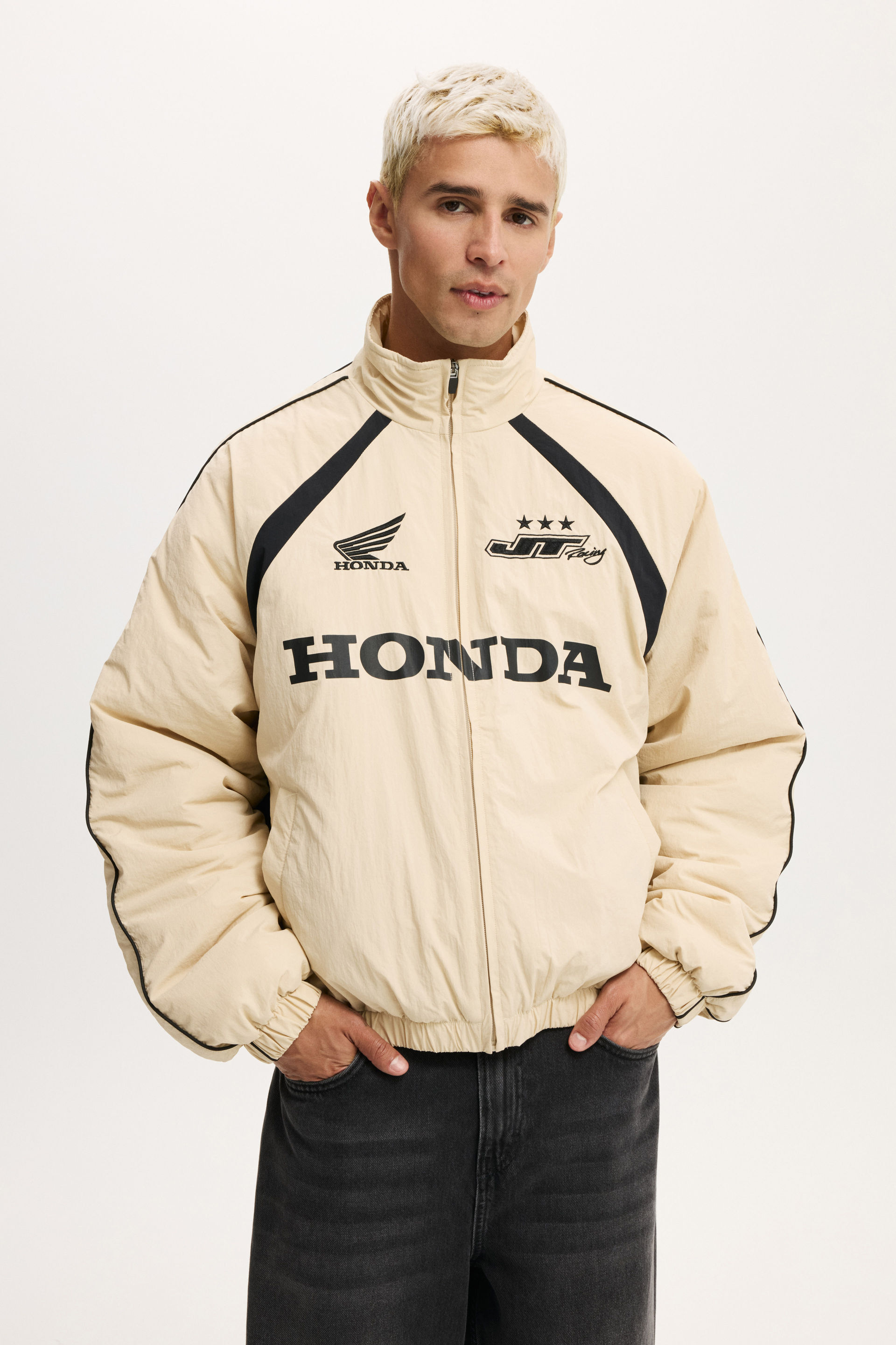 Honda Panelled Spray Jacket lcn honda / stone