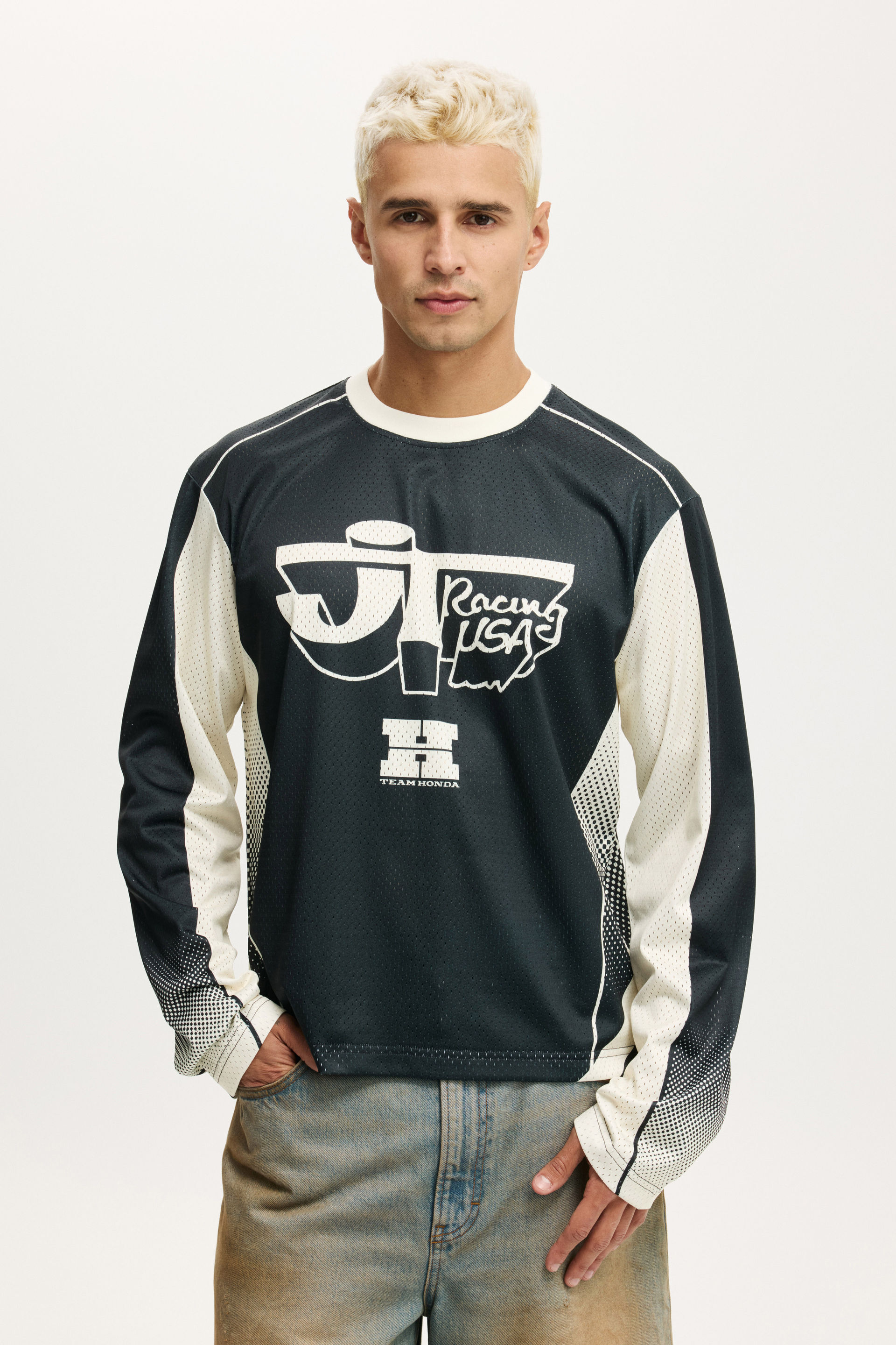 Honda X Jt Racing Ls Football Jersey lcn hon black / jt x honda - racing usa corp