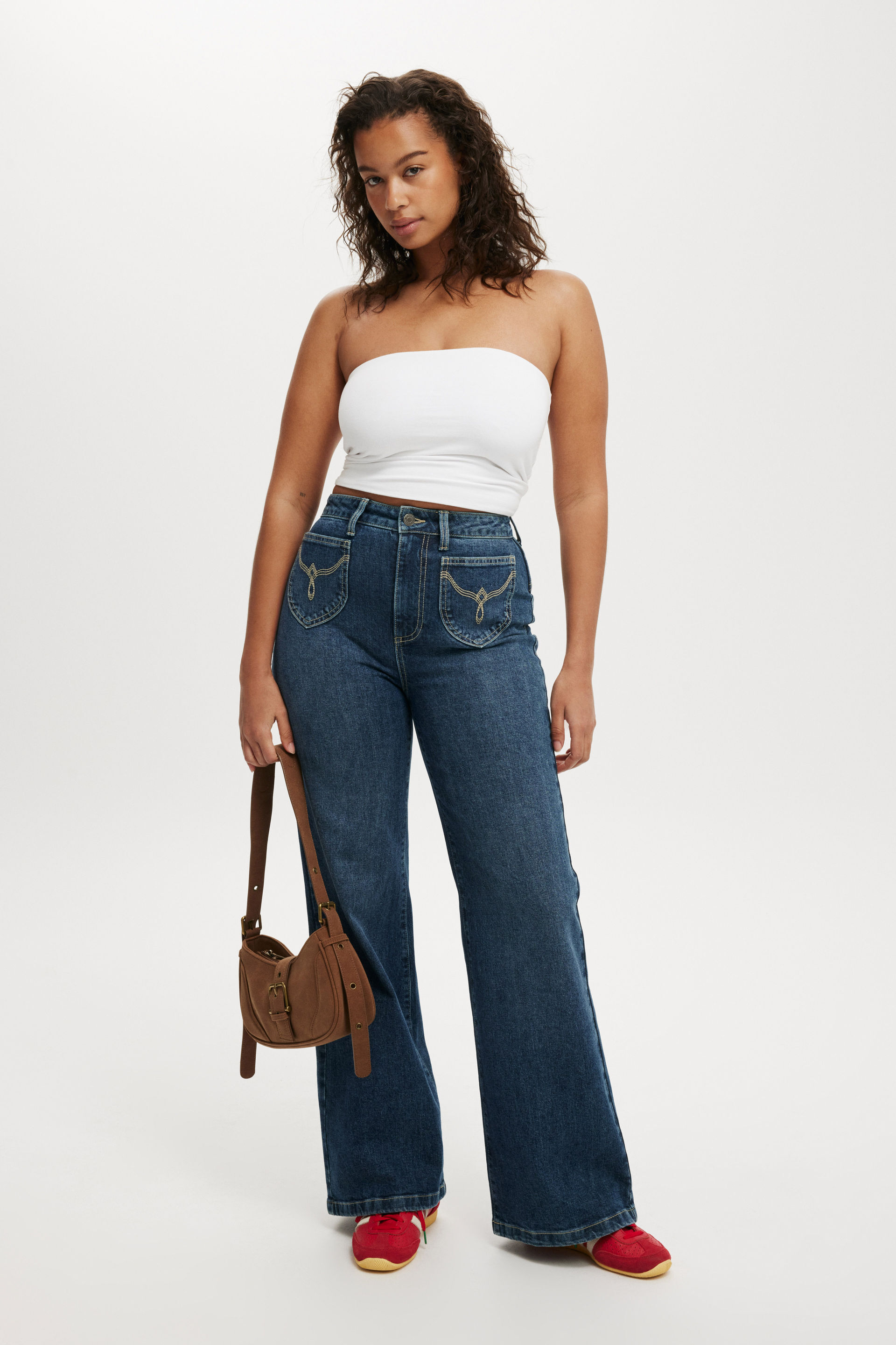 Curvy Stretch Wide Jean deepwater blue/western
