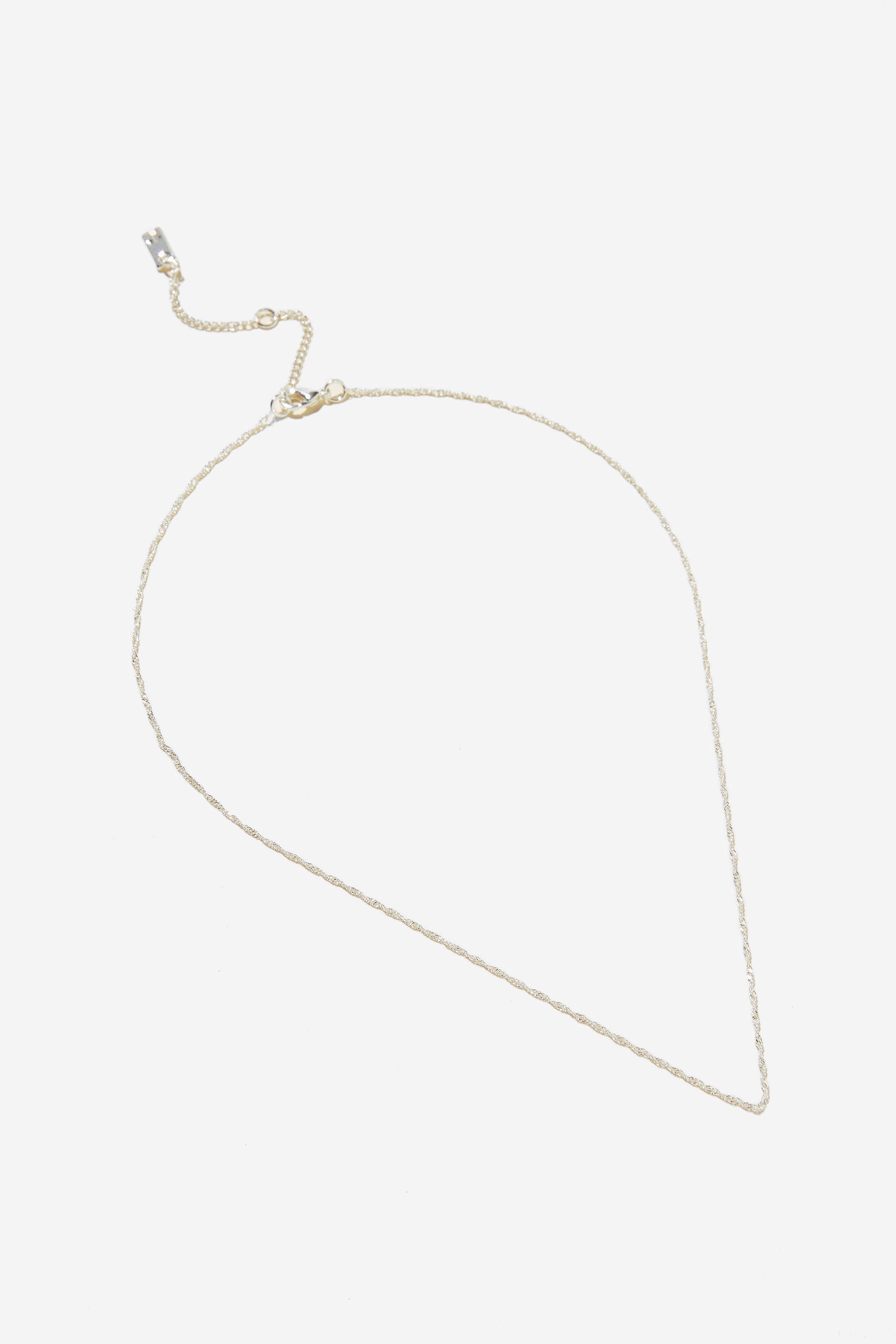Fine Chain Necklace up silver fine twist chain