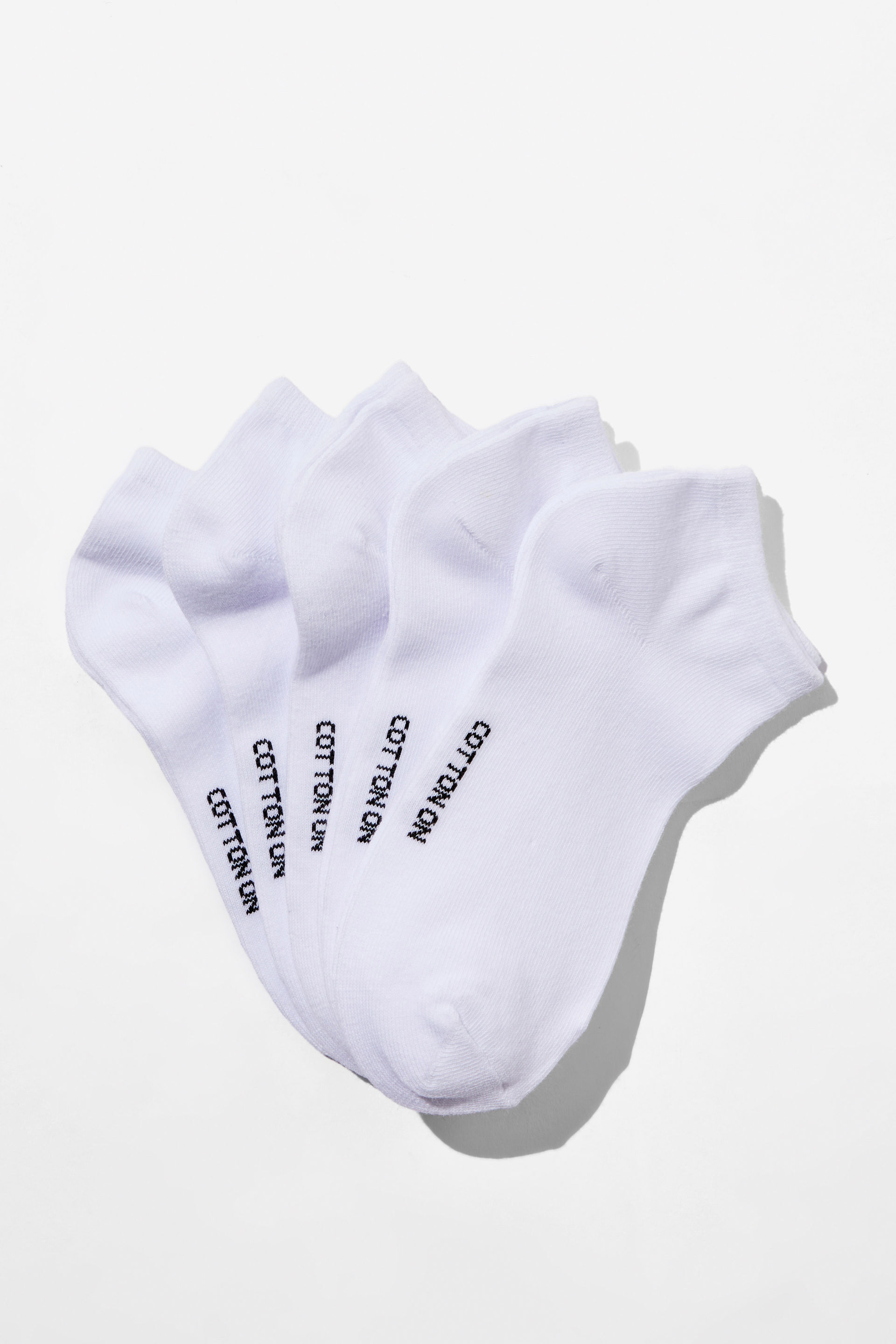 5Pk Ankle Sock white
