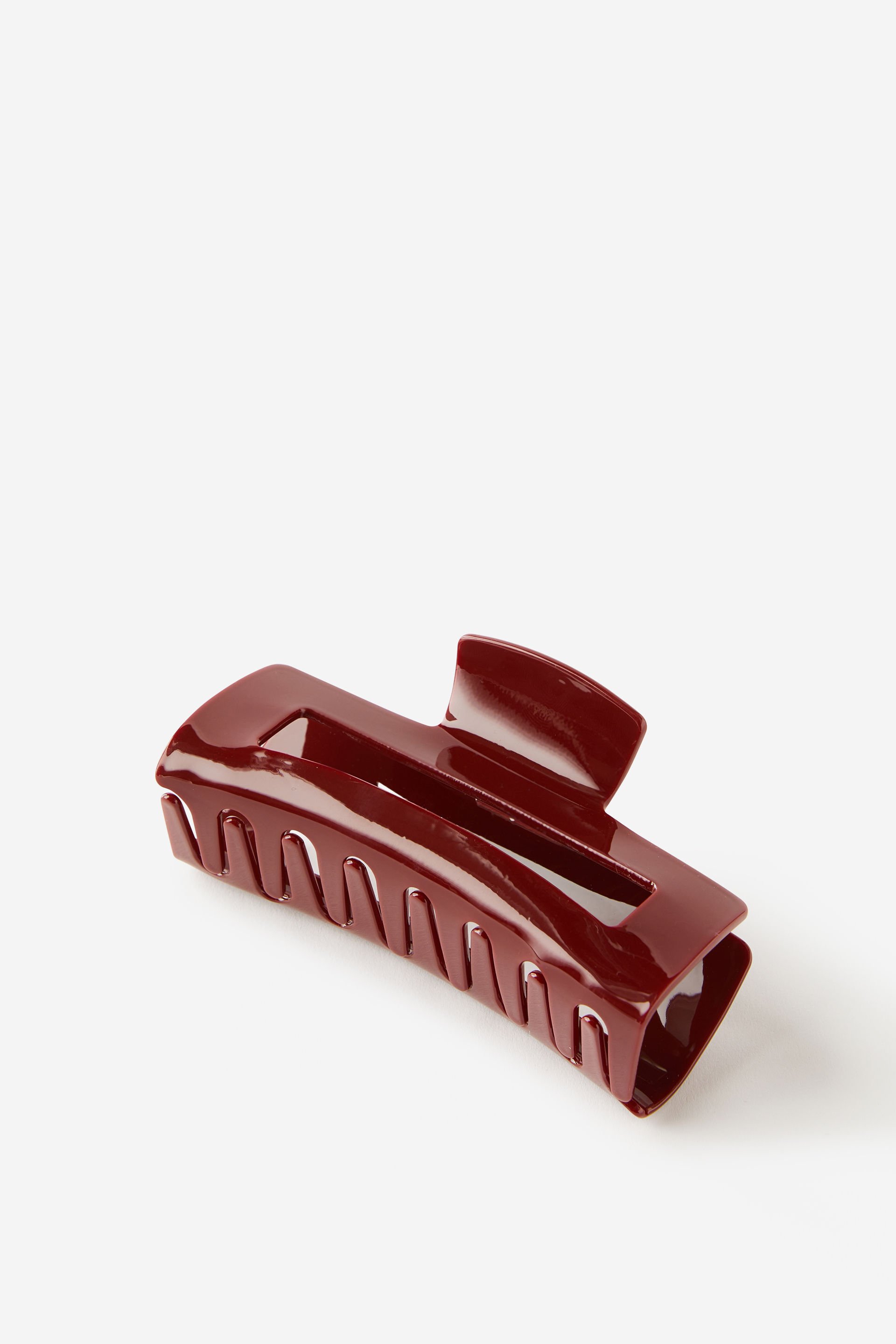 Extra Large Amber Hair Claw burgundy