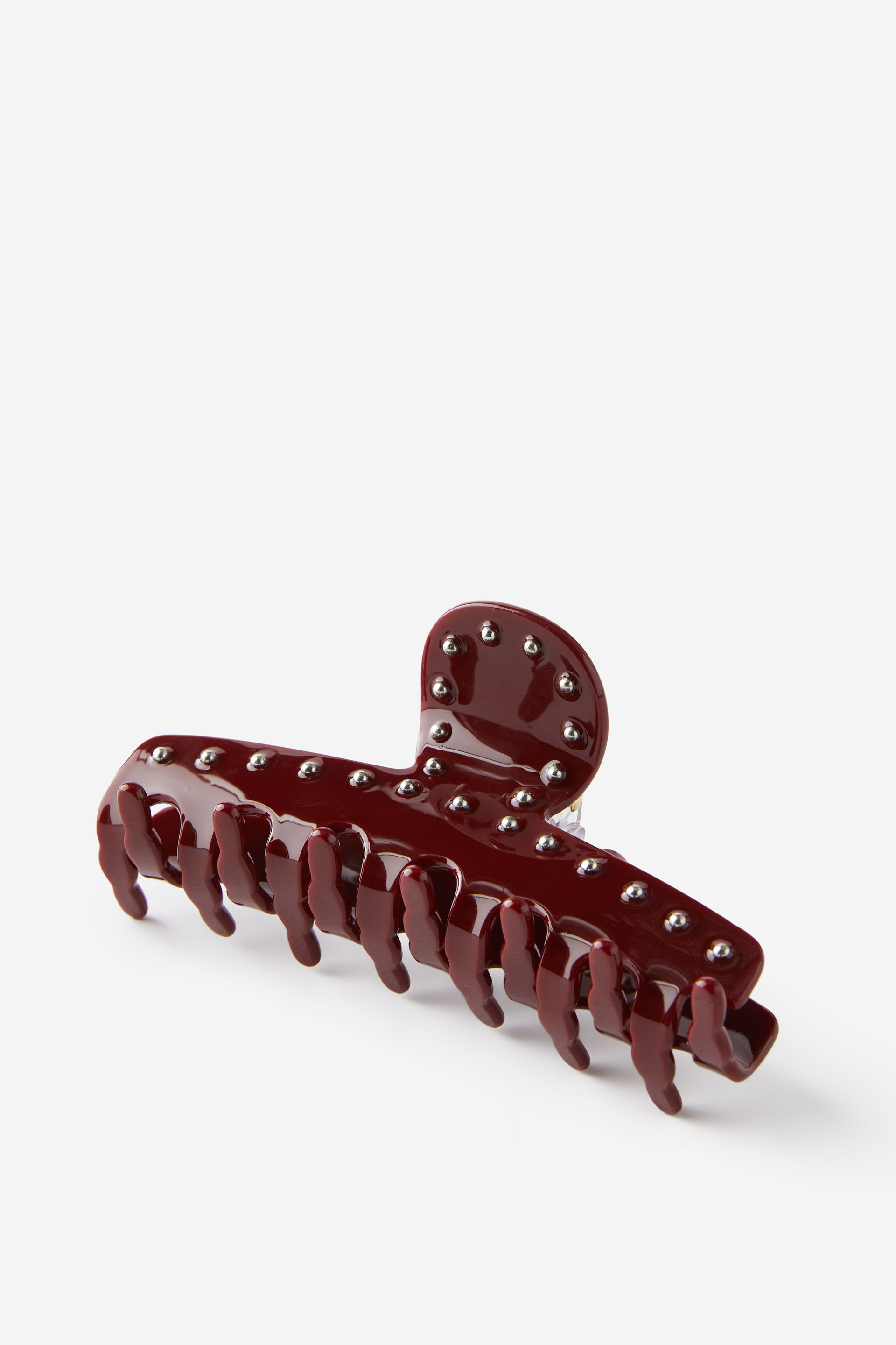 Lily Hair Claw berry/silver studs