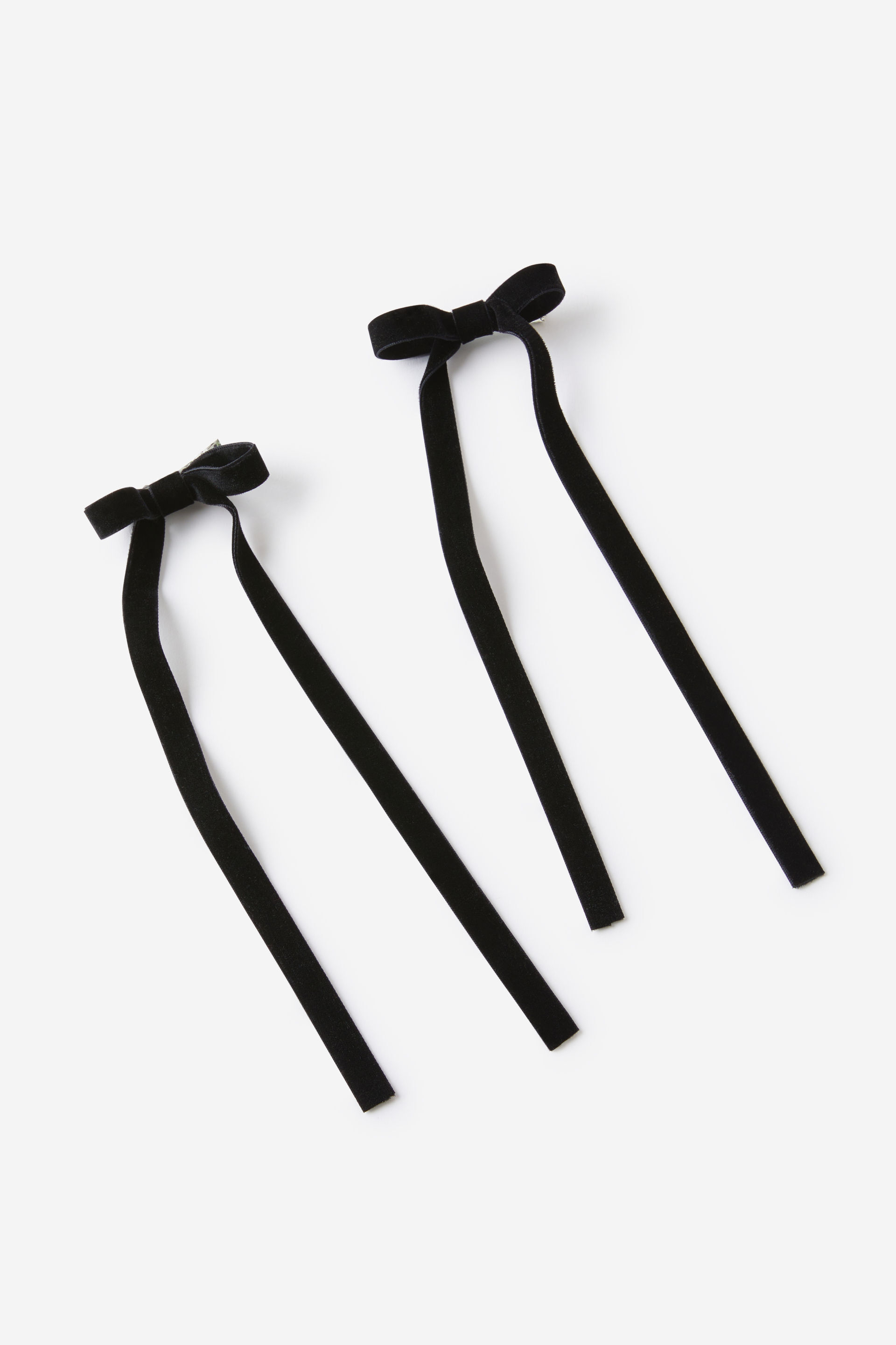 2Pk Harper Hair Bows black velvet