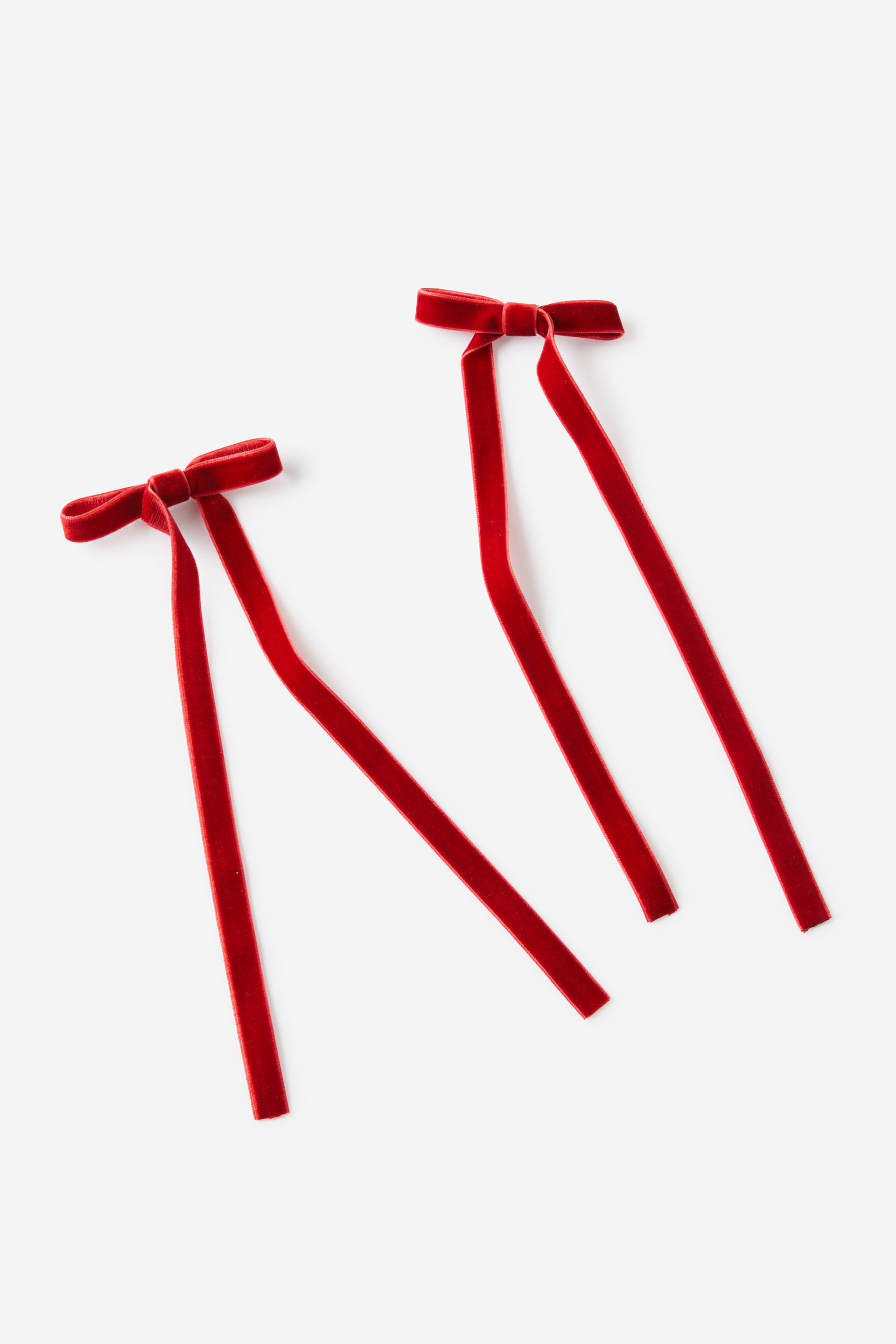 2Pk Harper Hair Bows berry velvet