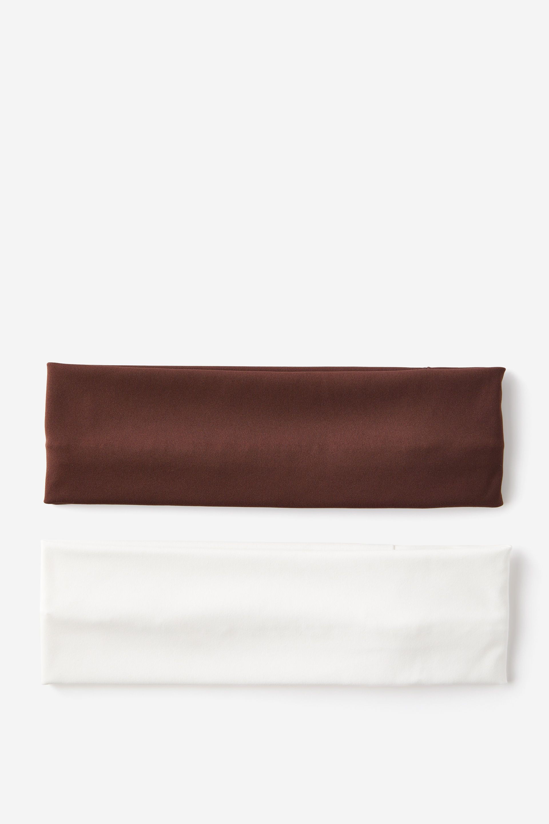 2Pk Soft Headband chocolate & white smooth