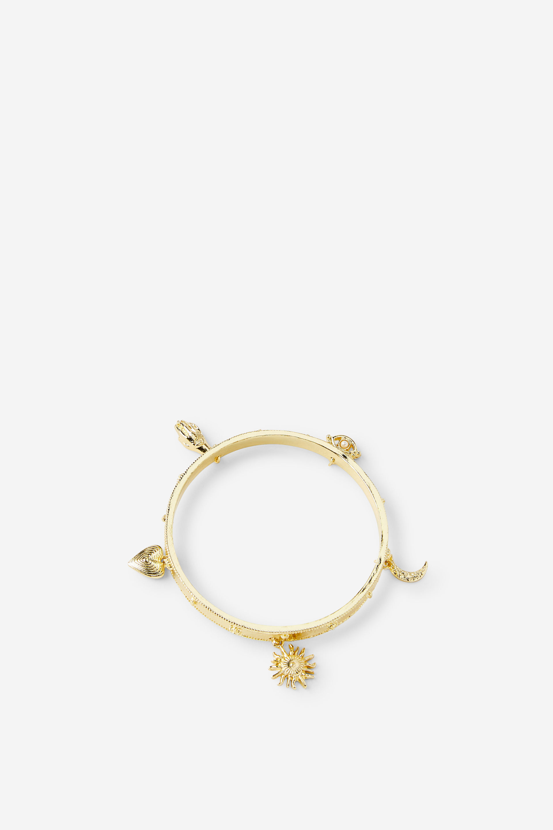 Single Bracelet up celestial charm bangle gold