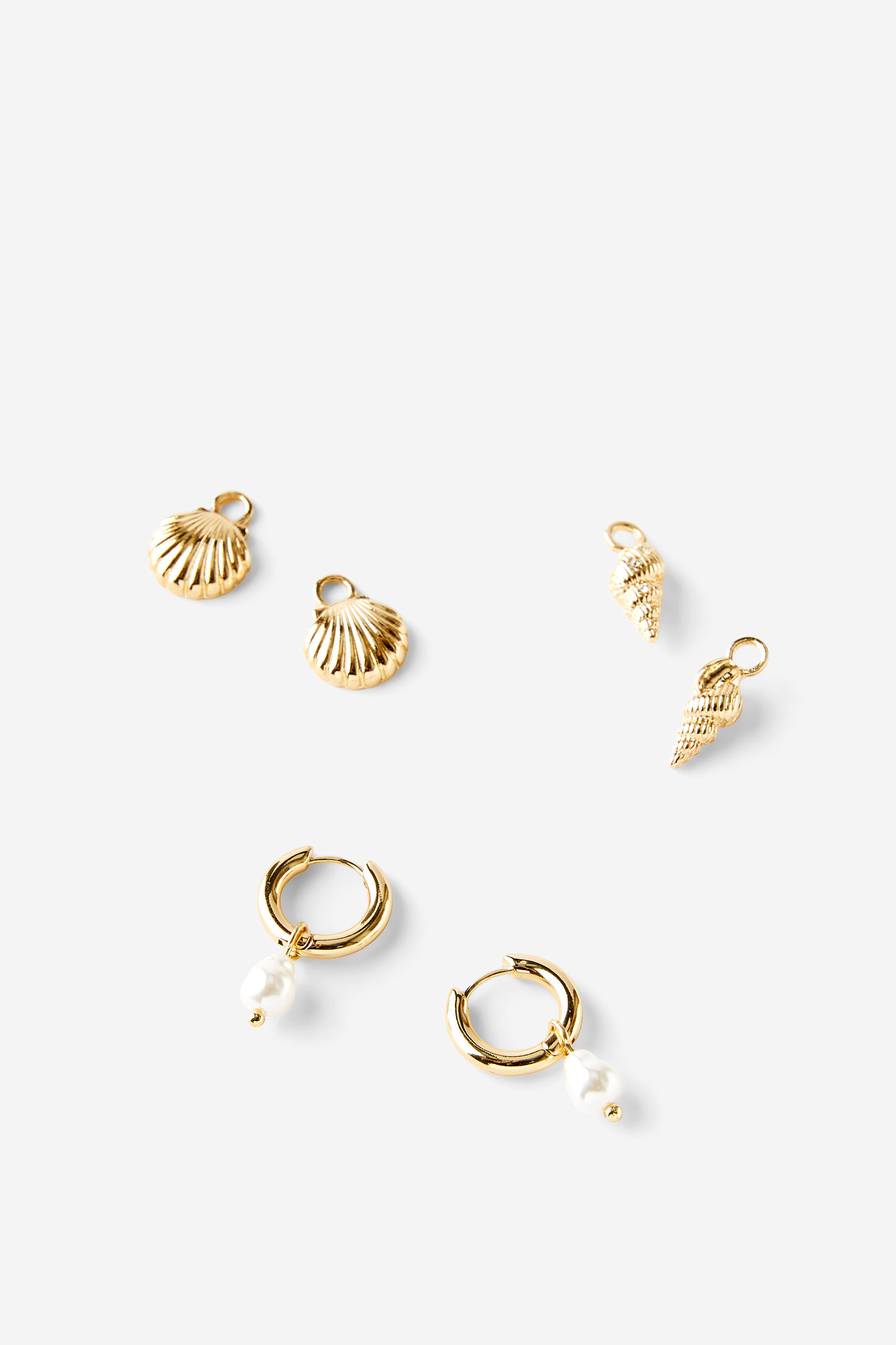 Charm Huggie Set up summer charm gold