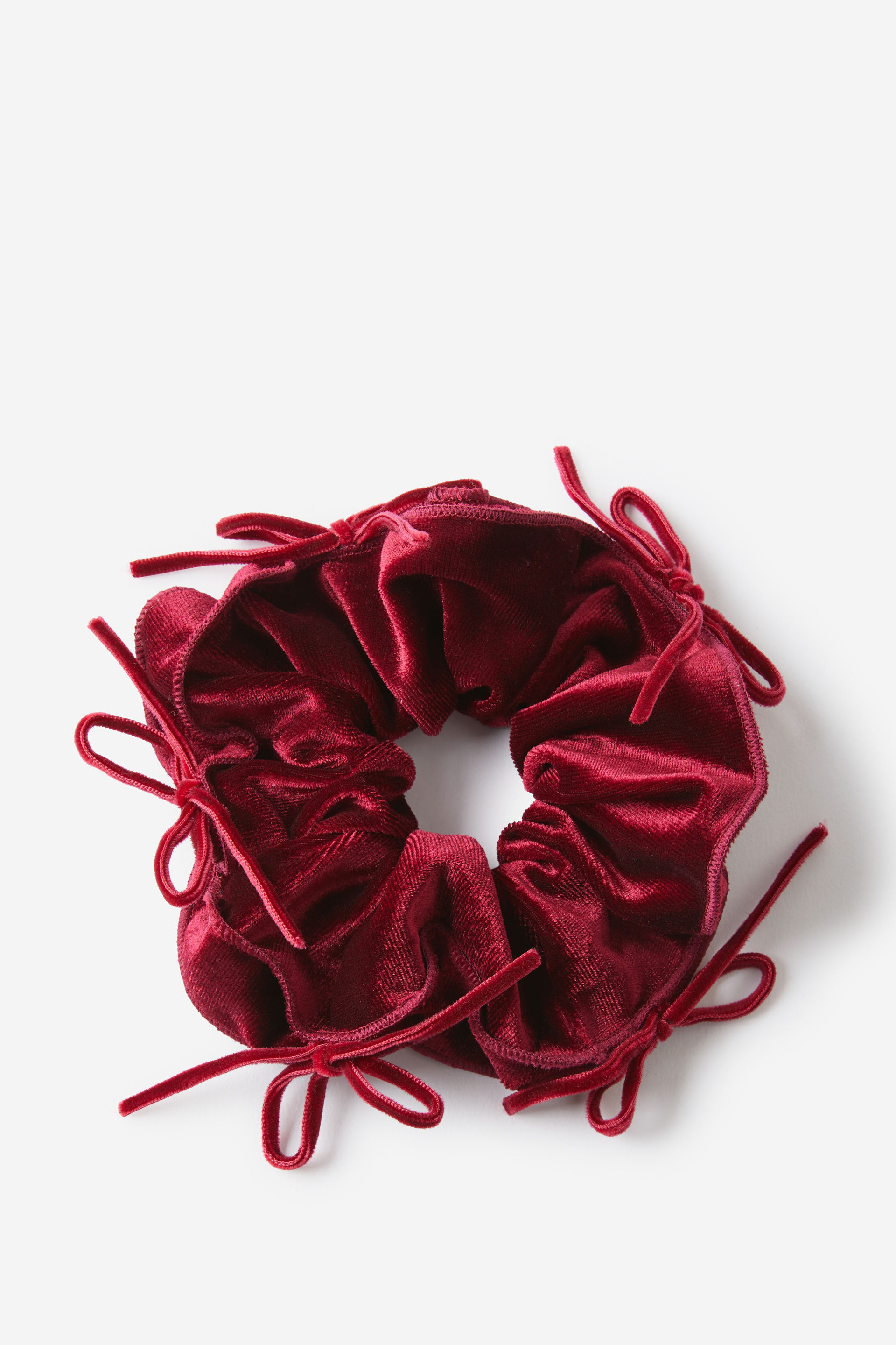 Stella Scrunchie berry velvet bows