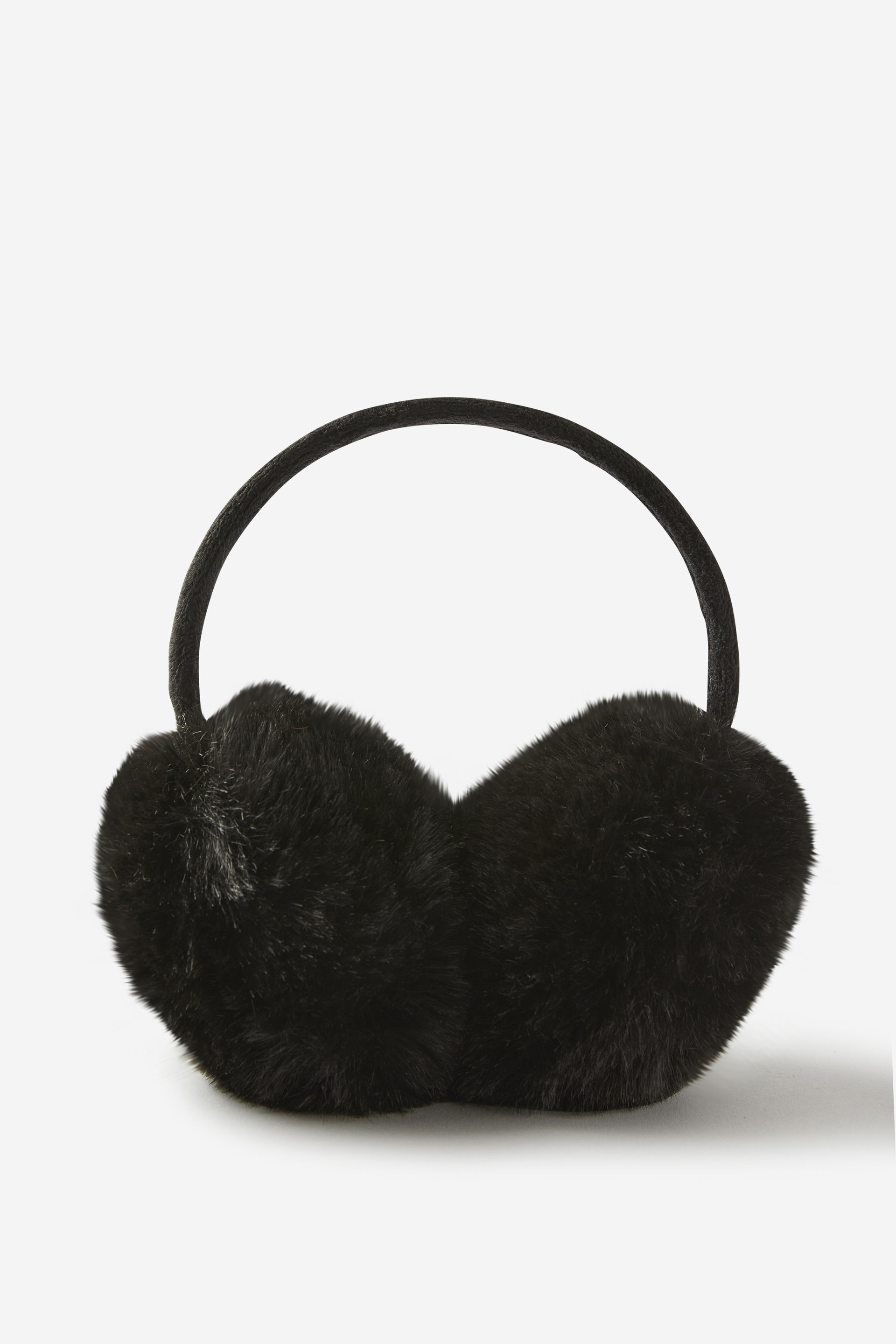 Fluffy Yarn Ear Muffs black
