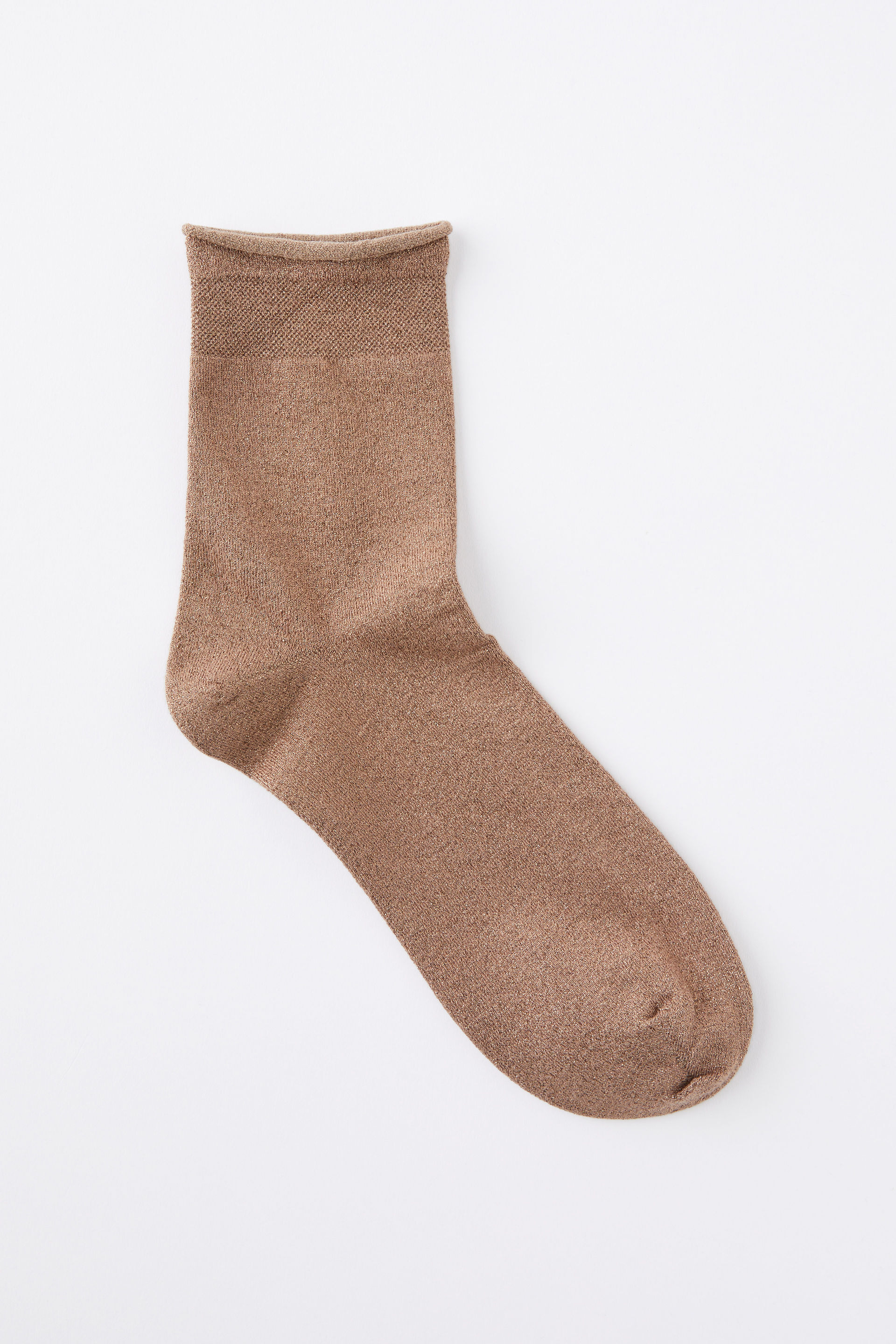 Sparkle Mid Crew Sock brown
