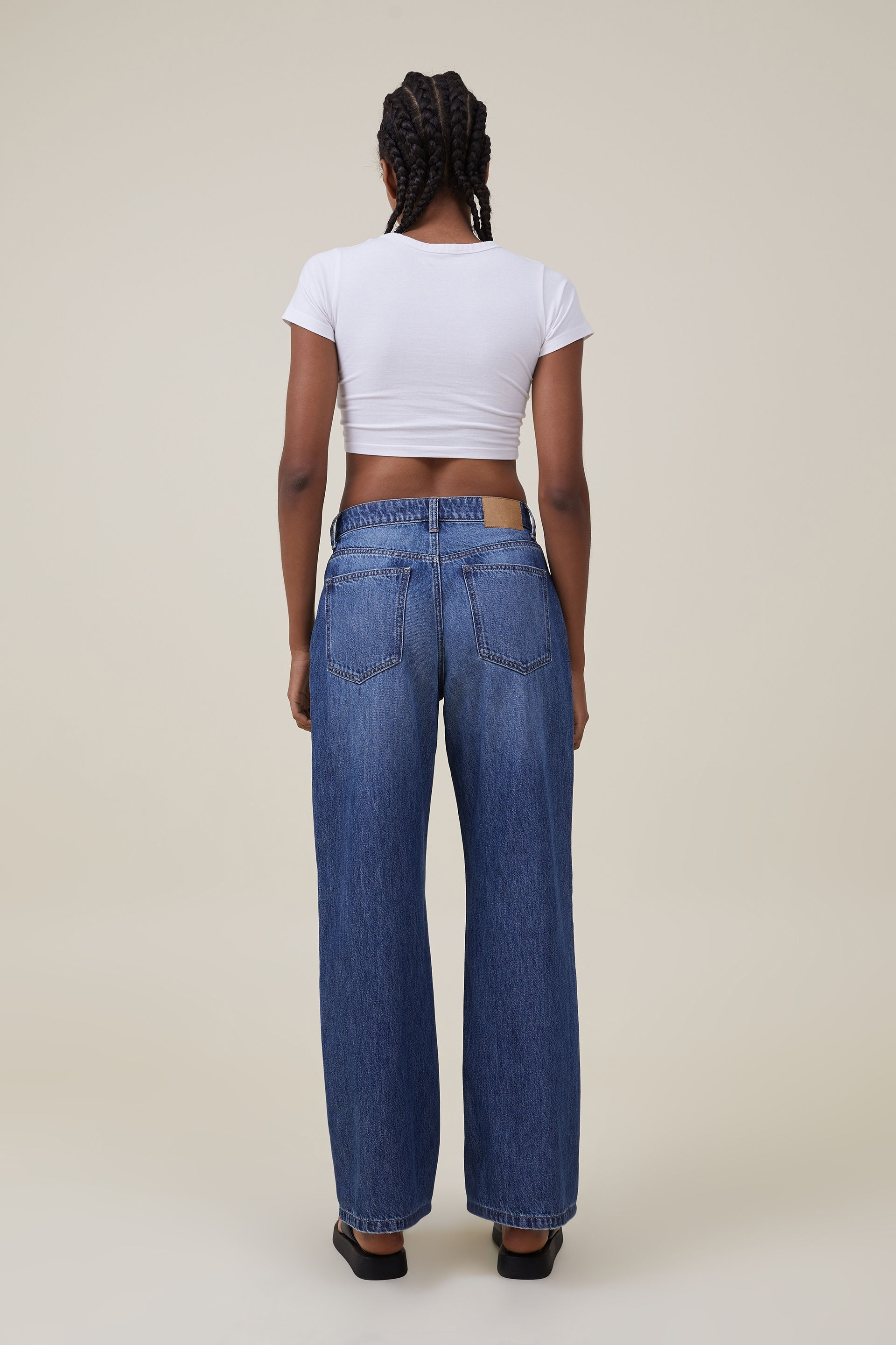 Relaxed Wide Jean bottle blue