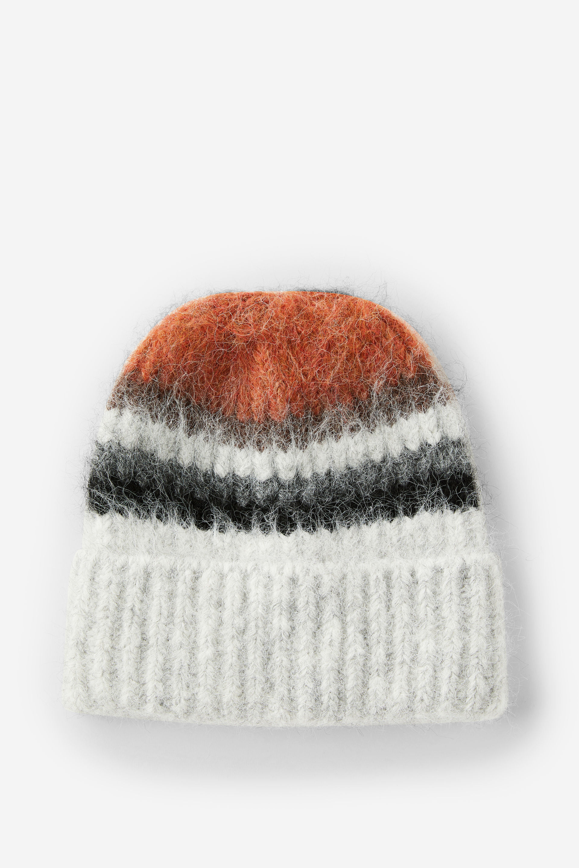 Piper Ribbed Beanie grey multi stripe