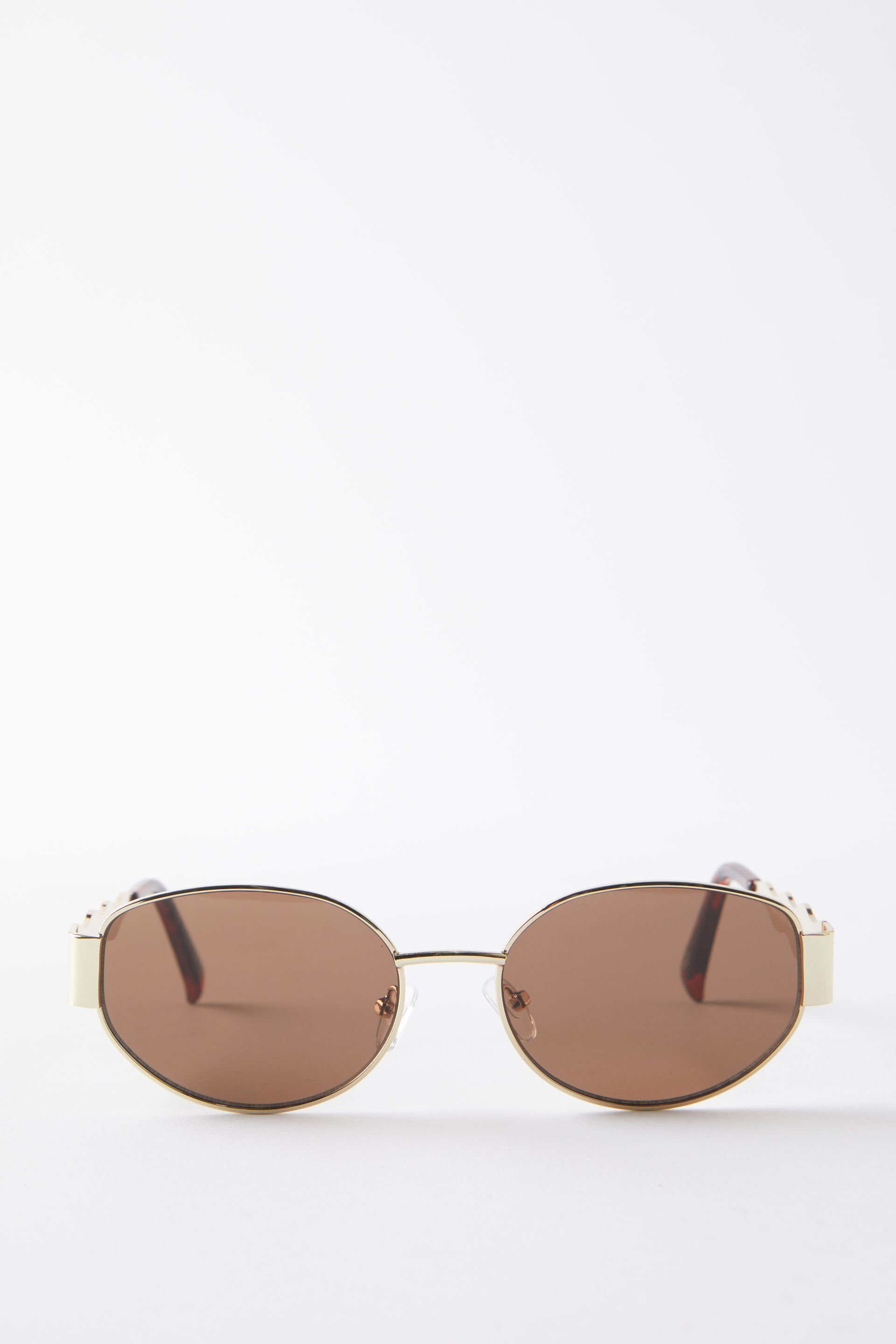 Celeste Metal Wavy Sunglasses gold/brown