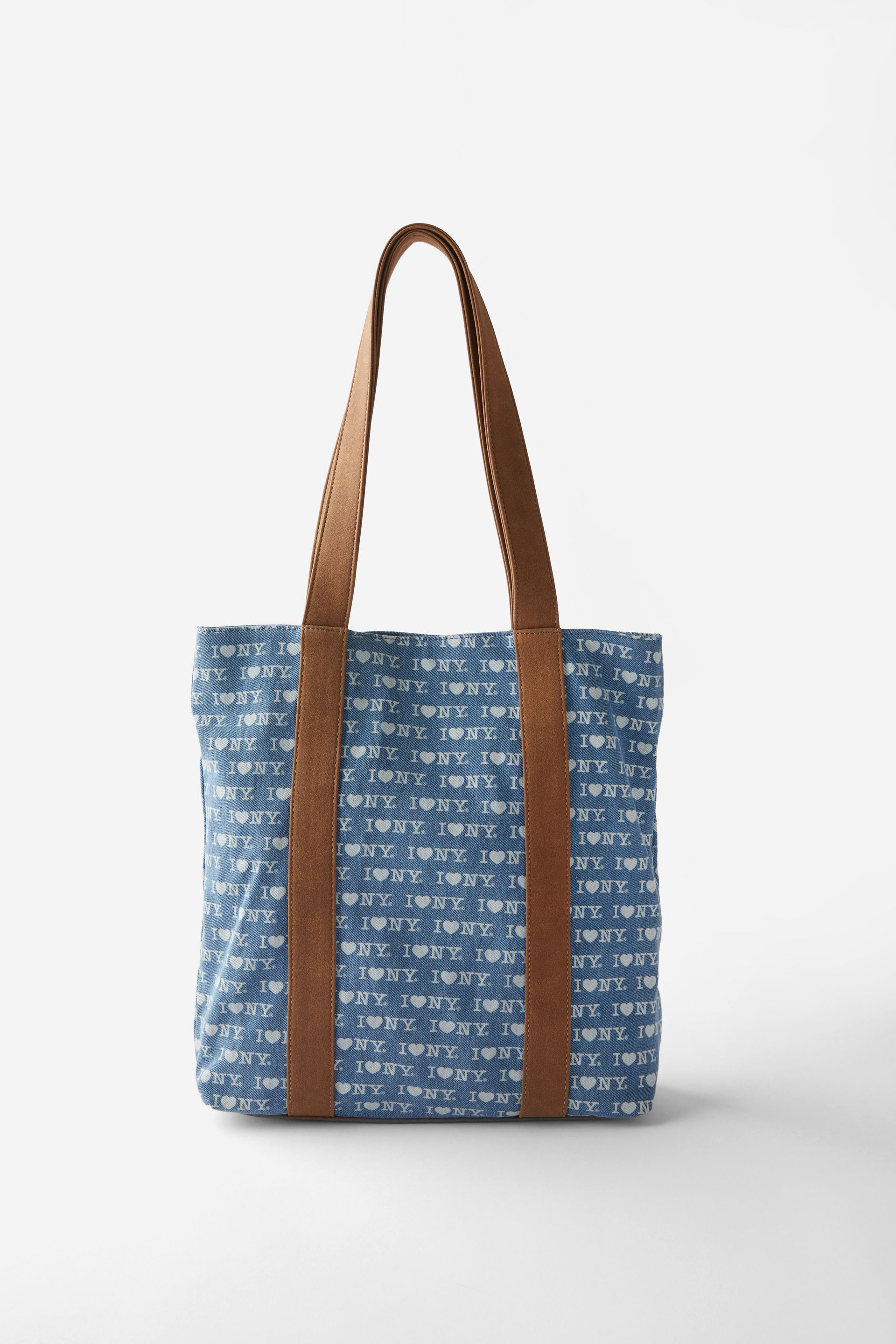 I Love NY Tote Bag lcn ny i love ny/blue denim