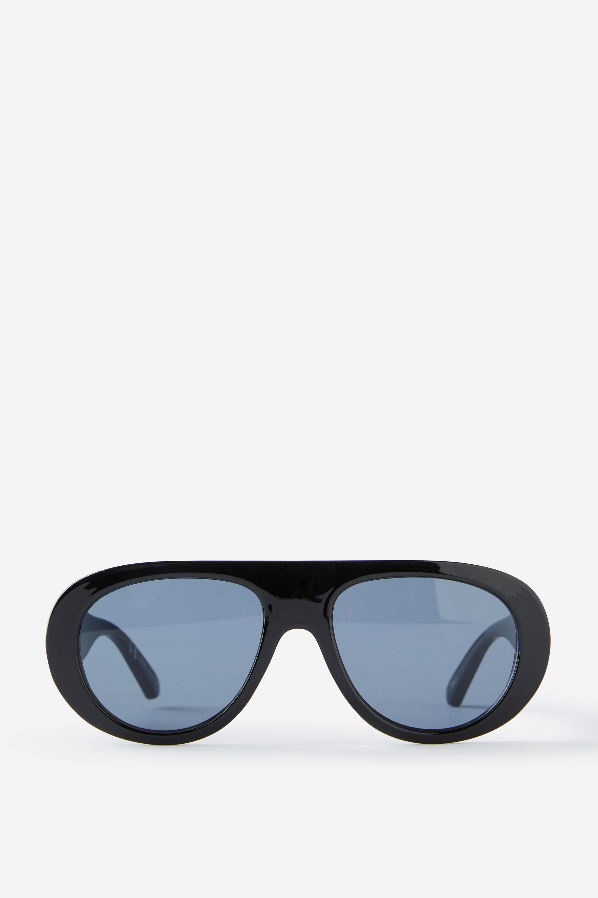 Eve Oval Aviator Sunglasses black