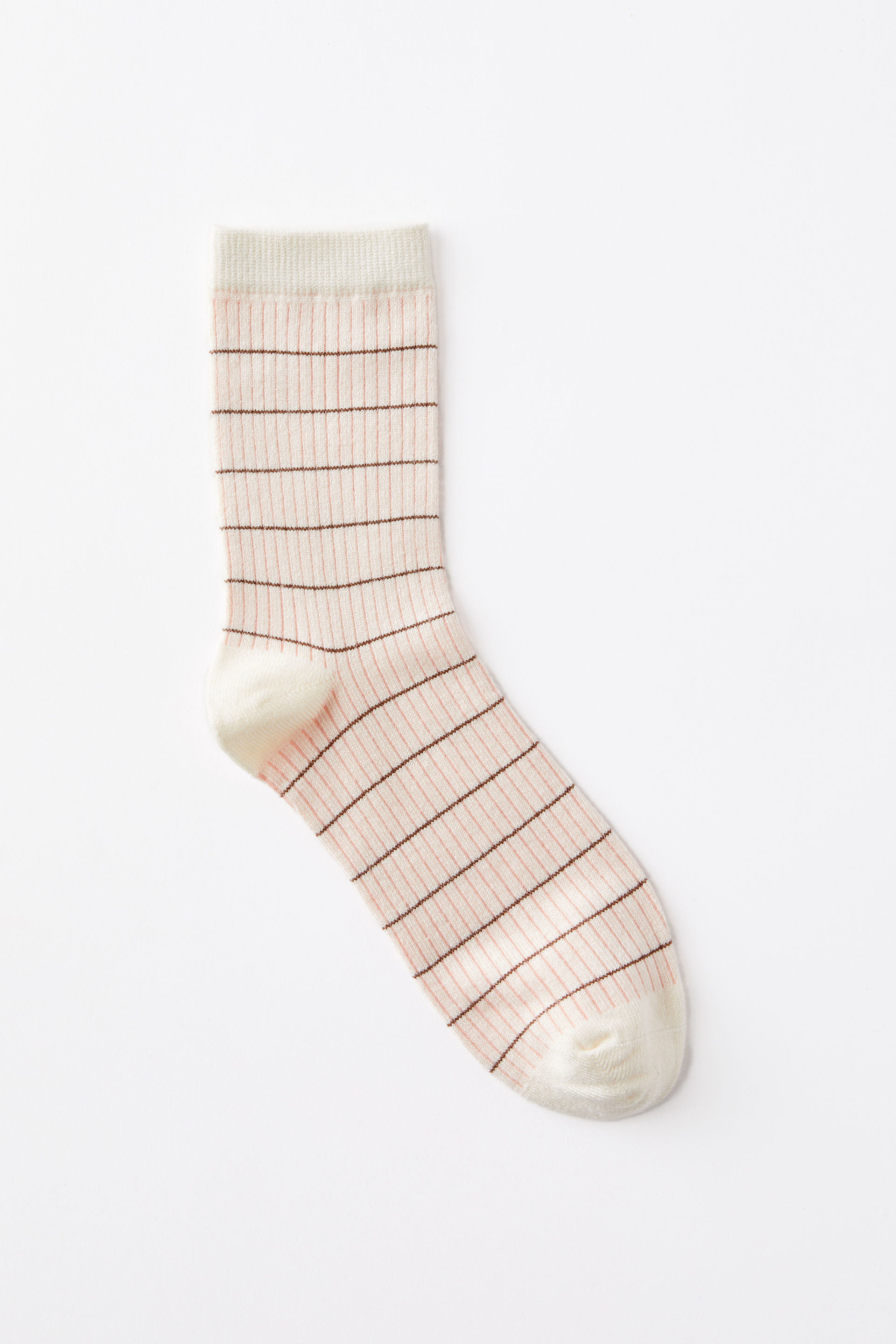 Grid Pattern Crew Sock lemon icing